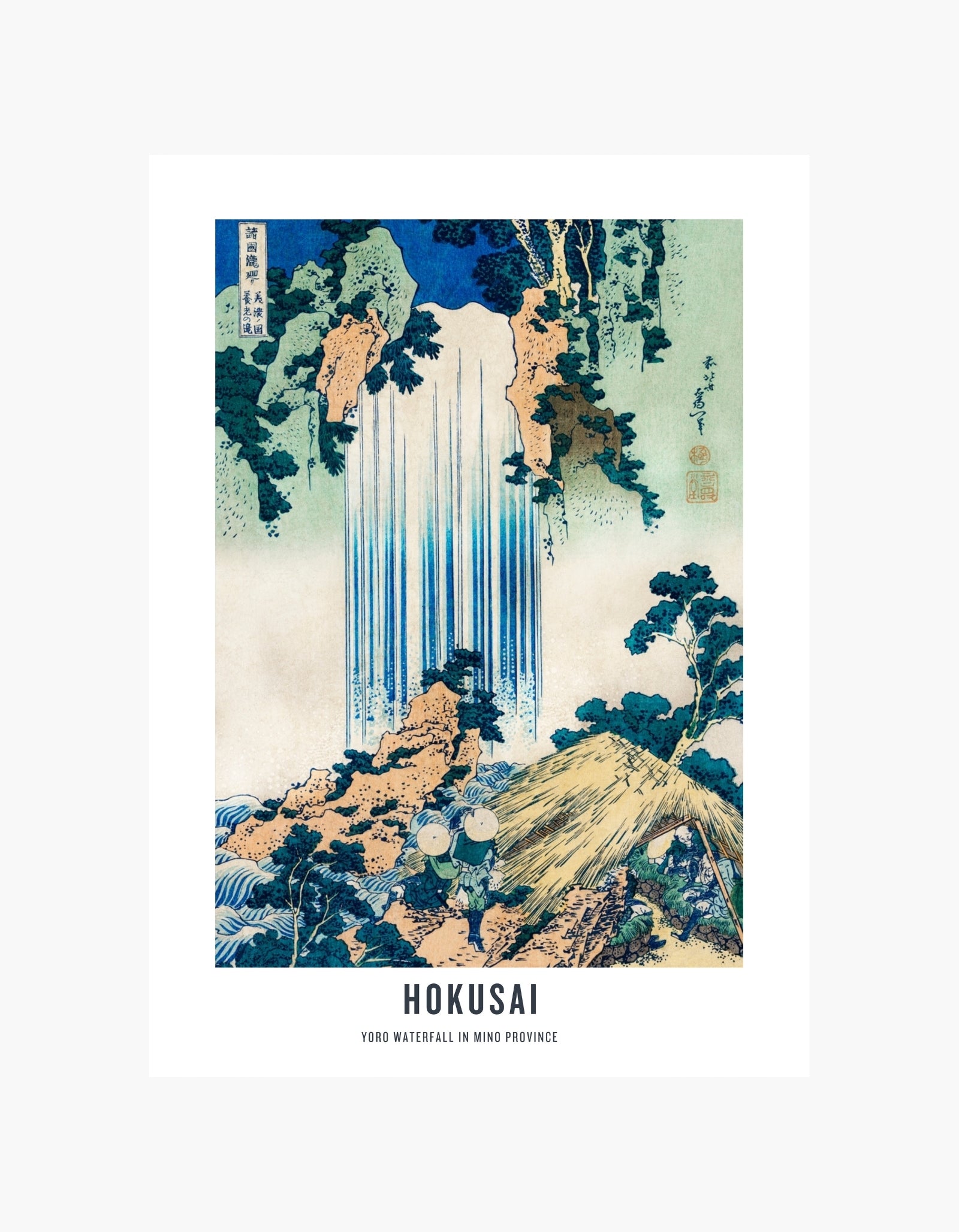 Hokusai Yoro-vandfald i Mino-provinsen Plakat