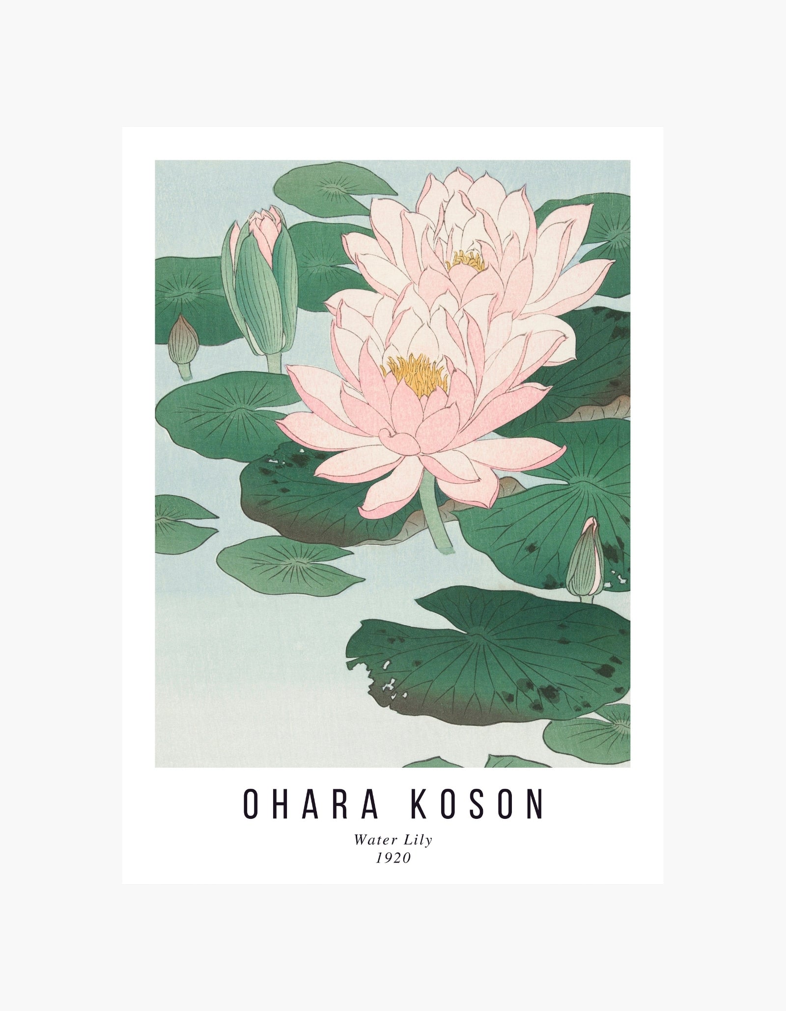 Ohara Koson Vandlilje-plakat