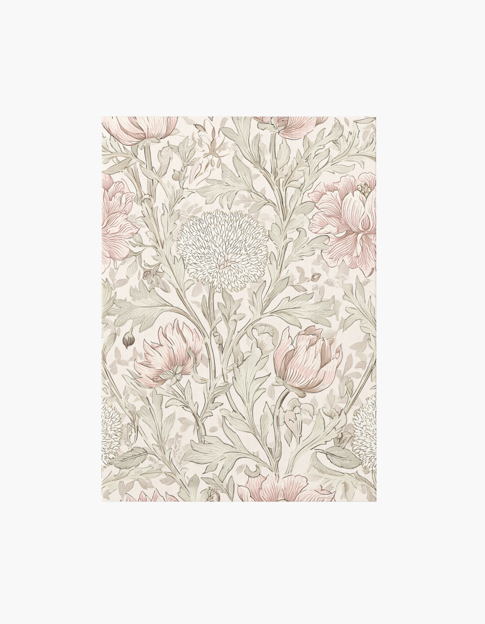 William Morris Blush Botanical Canvas No. 1