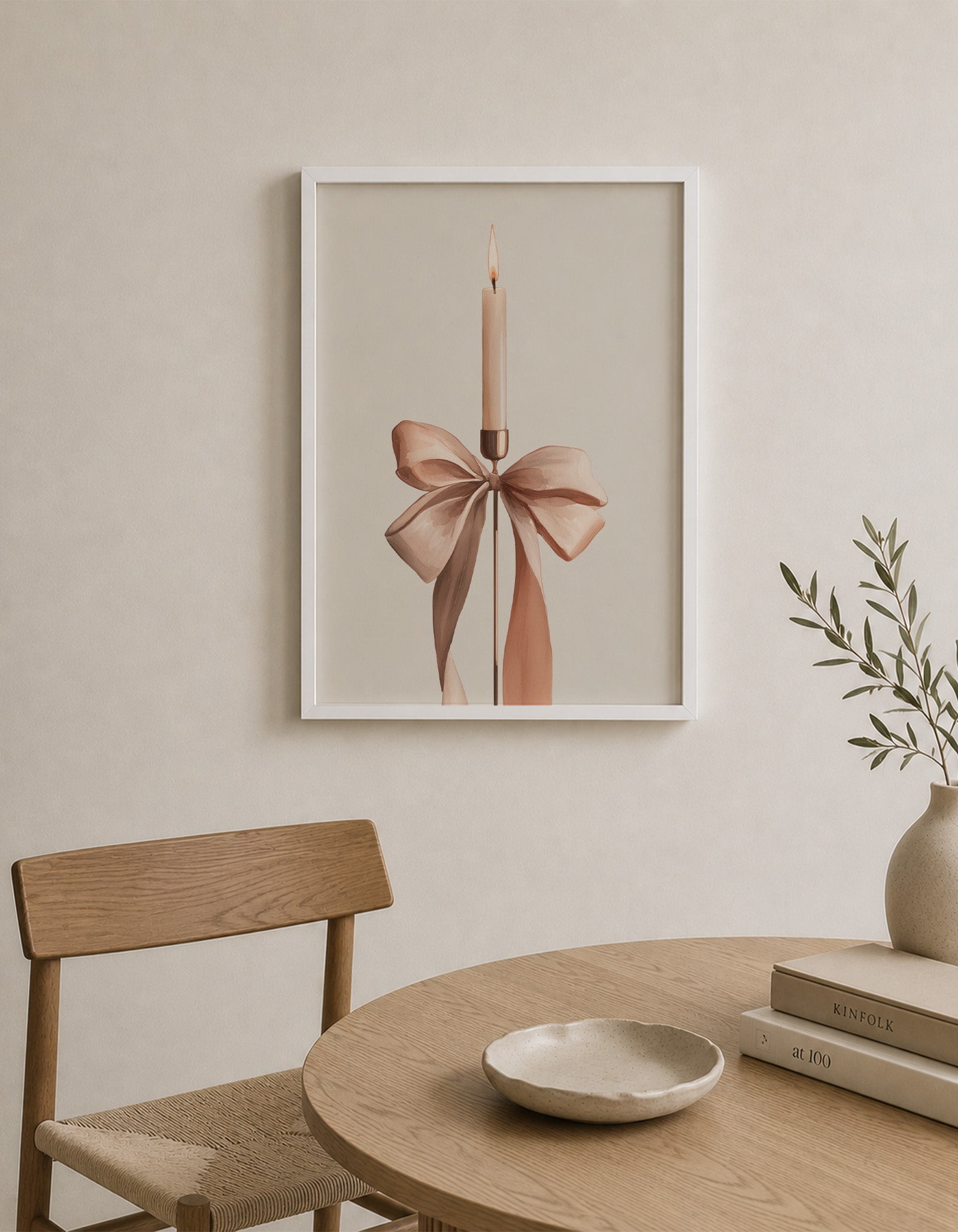 Plakat med lysende sløjfer
