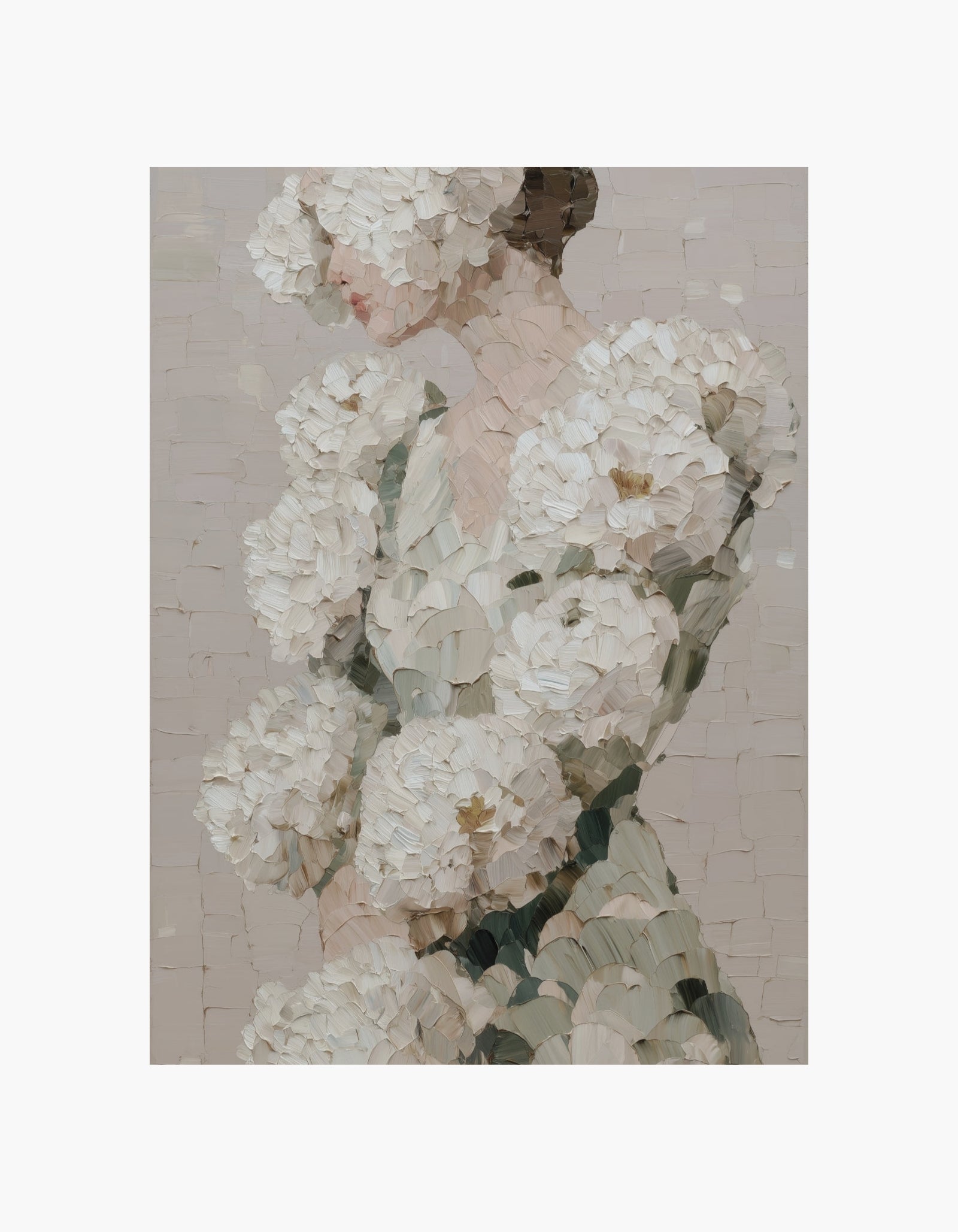 Kvinde med blomster-plakat