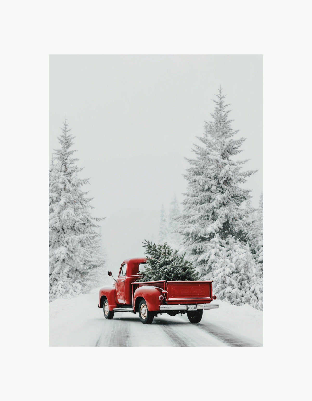 Plakat med julelastbil