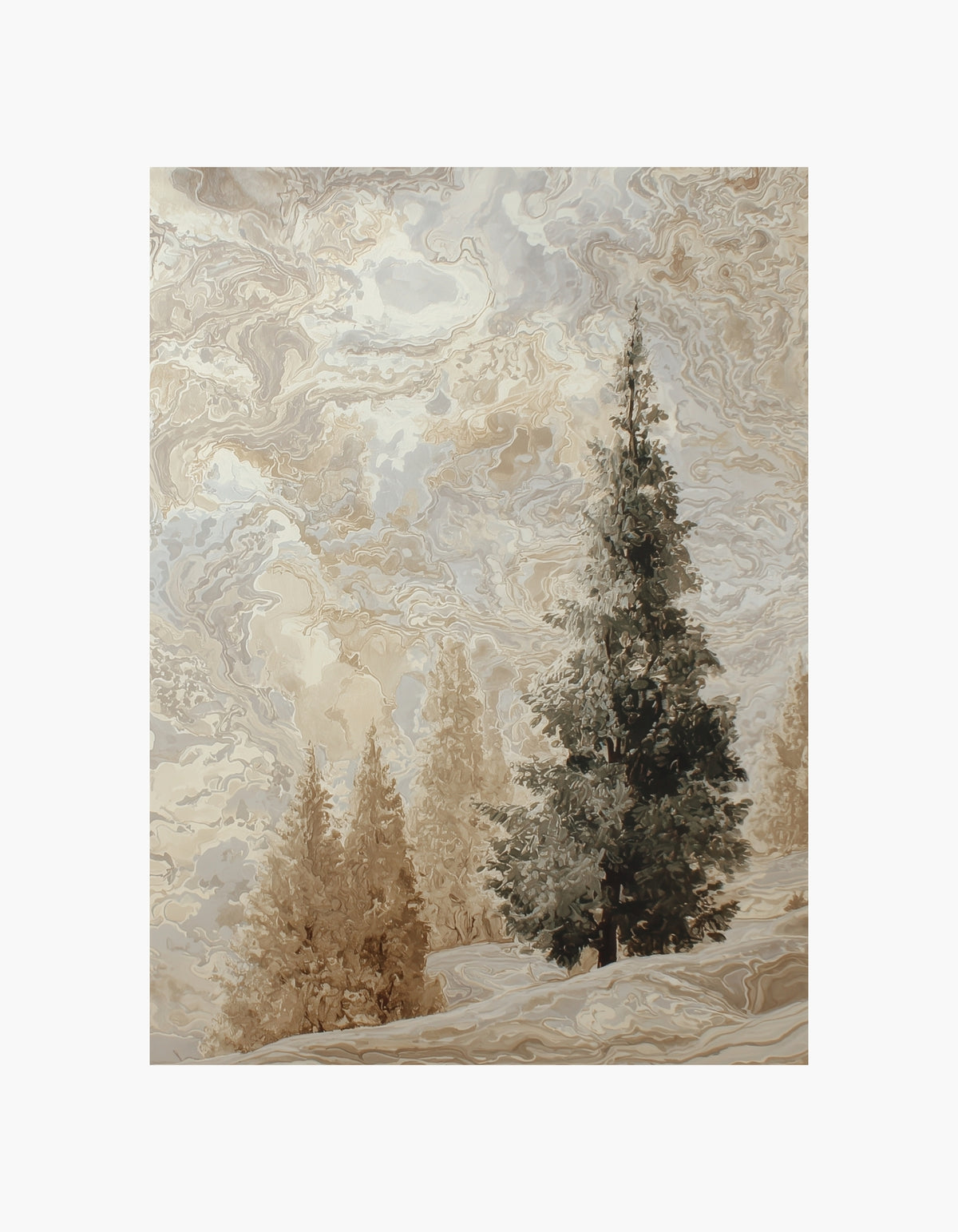 Winter Pines landskabsplakat