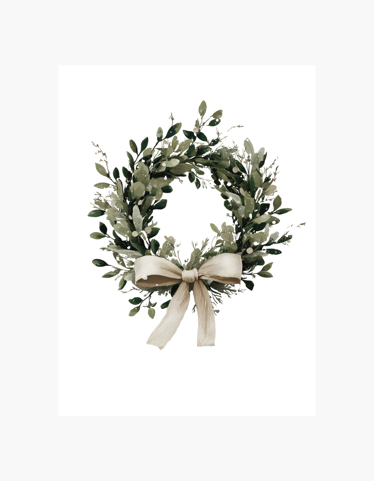 Plakat med julekrans