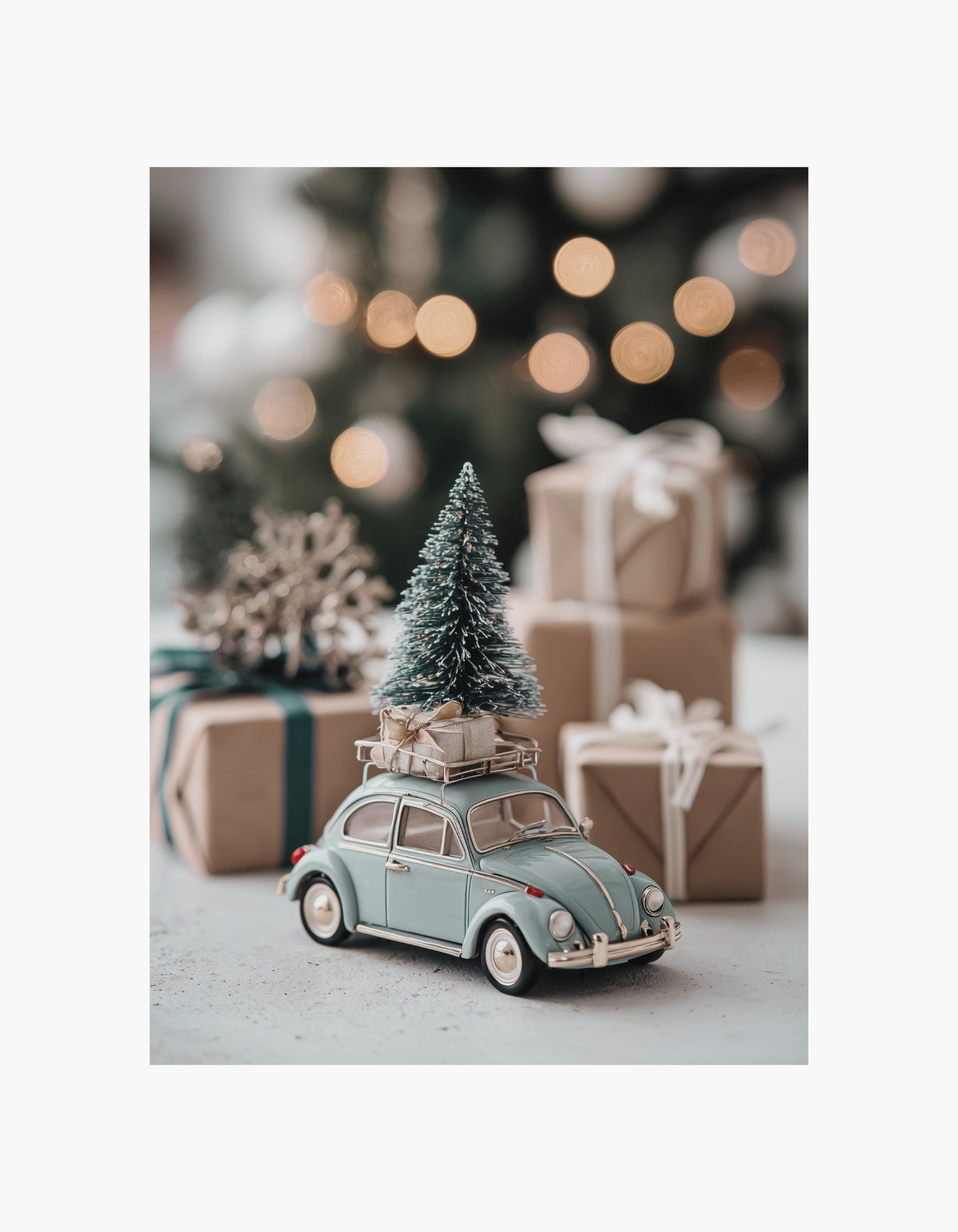 Plakat for levering af julebil