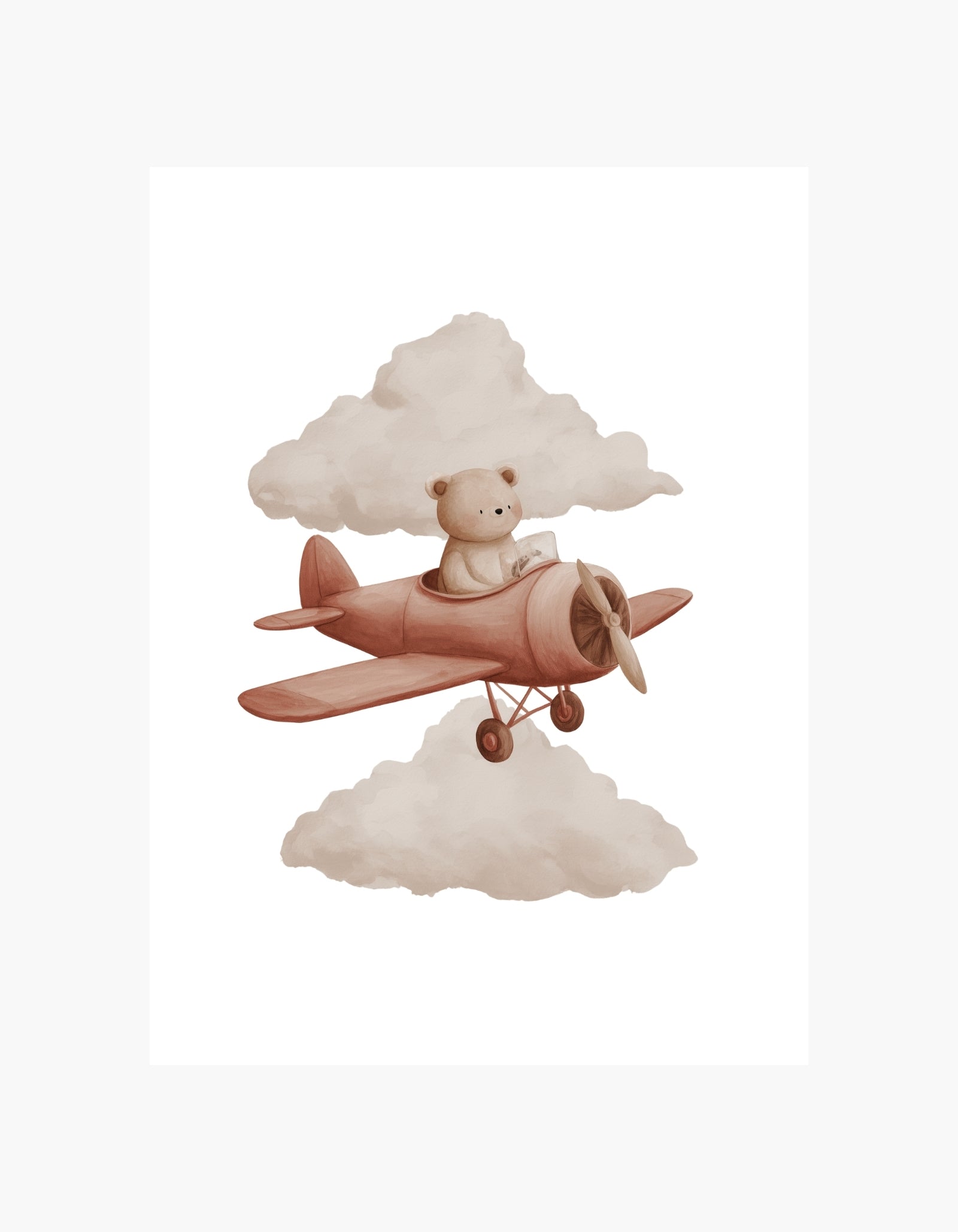 Plakat med flyvende bjørn