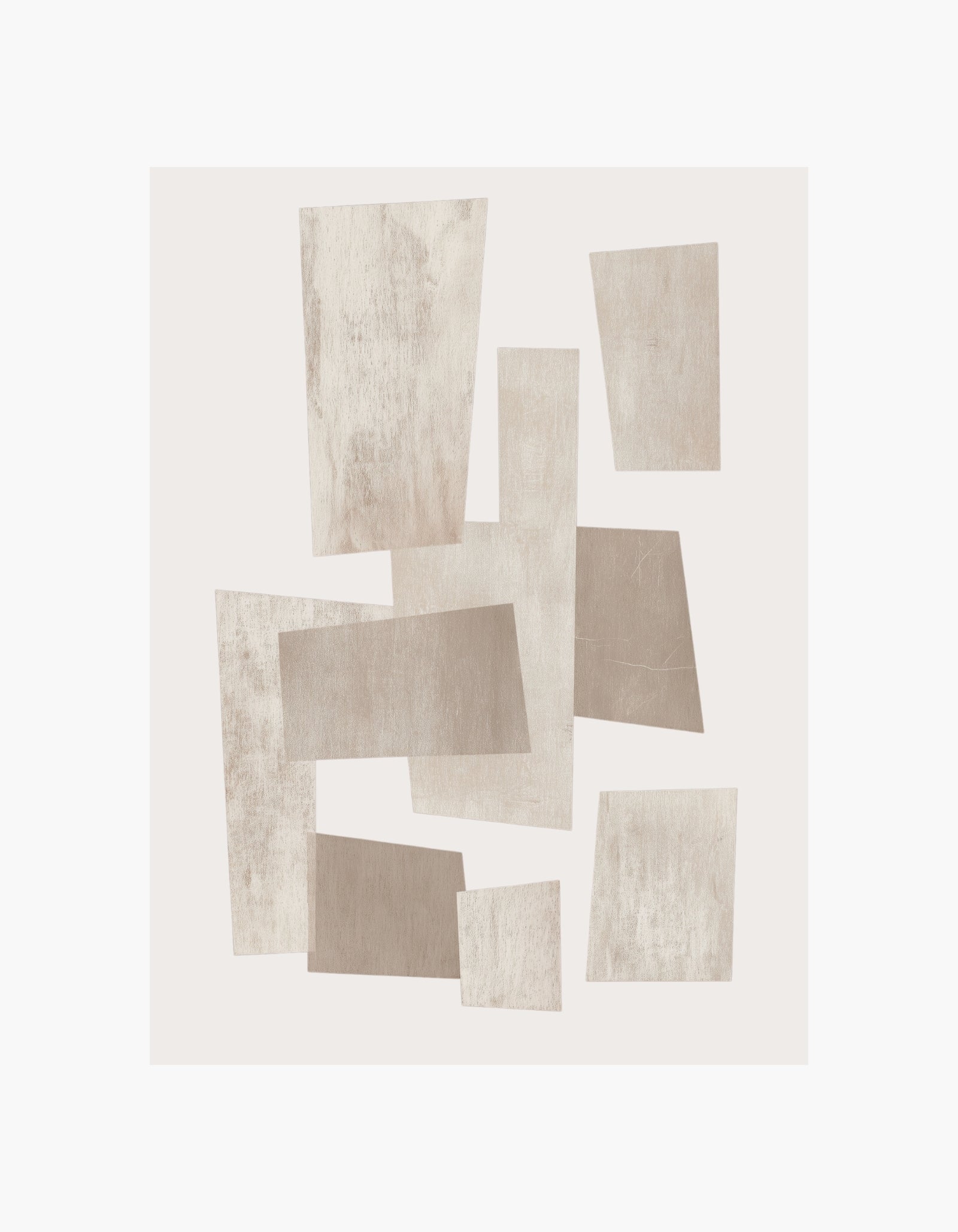 Beige abstrakte former
