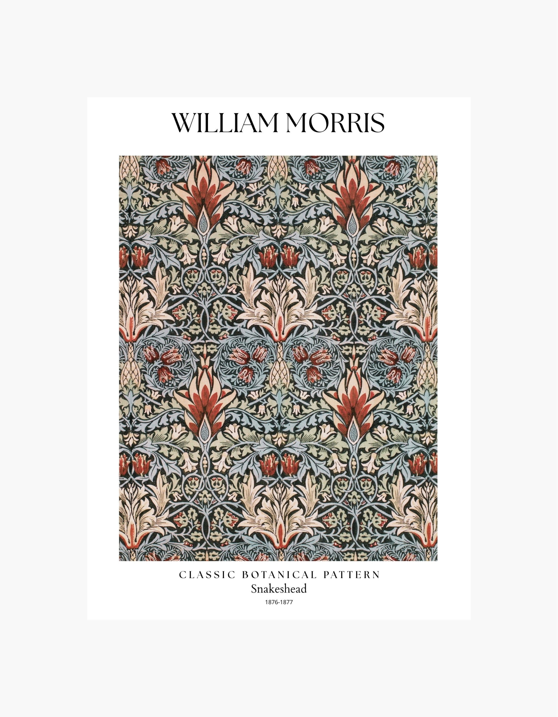William Morris plakat med slangehoved