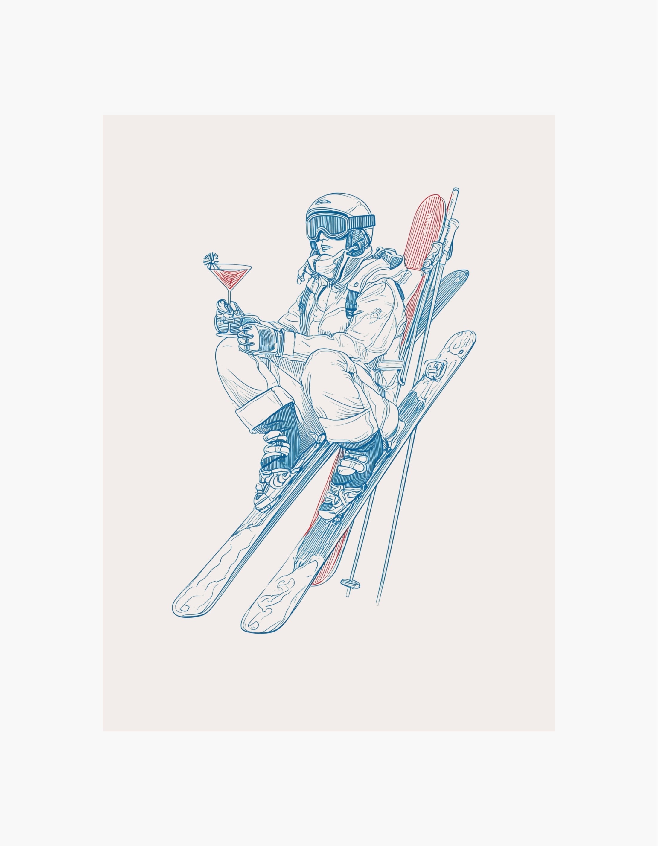 Plakat med afterski-øjeblikke