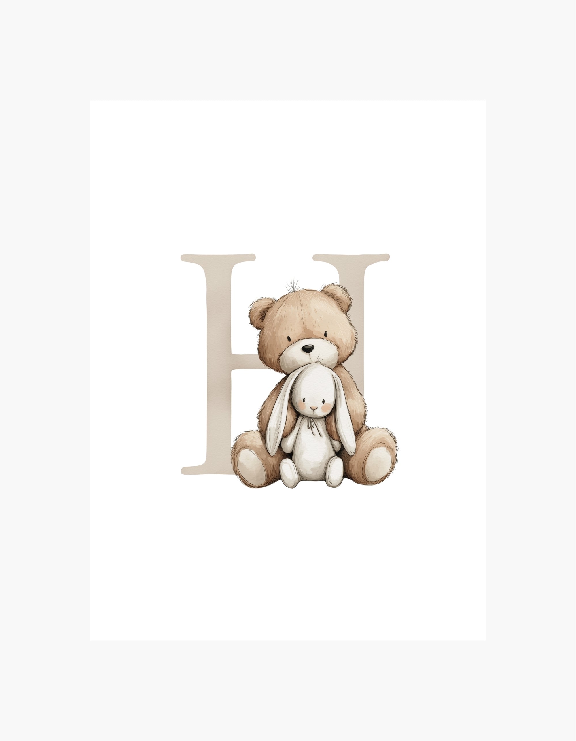 Bogstav H bamseplakat