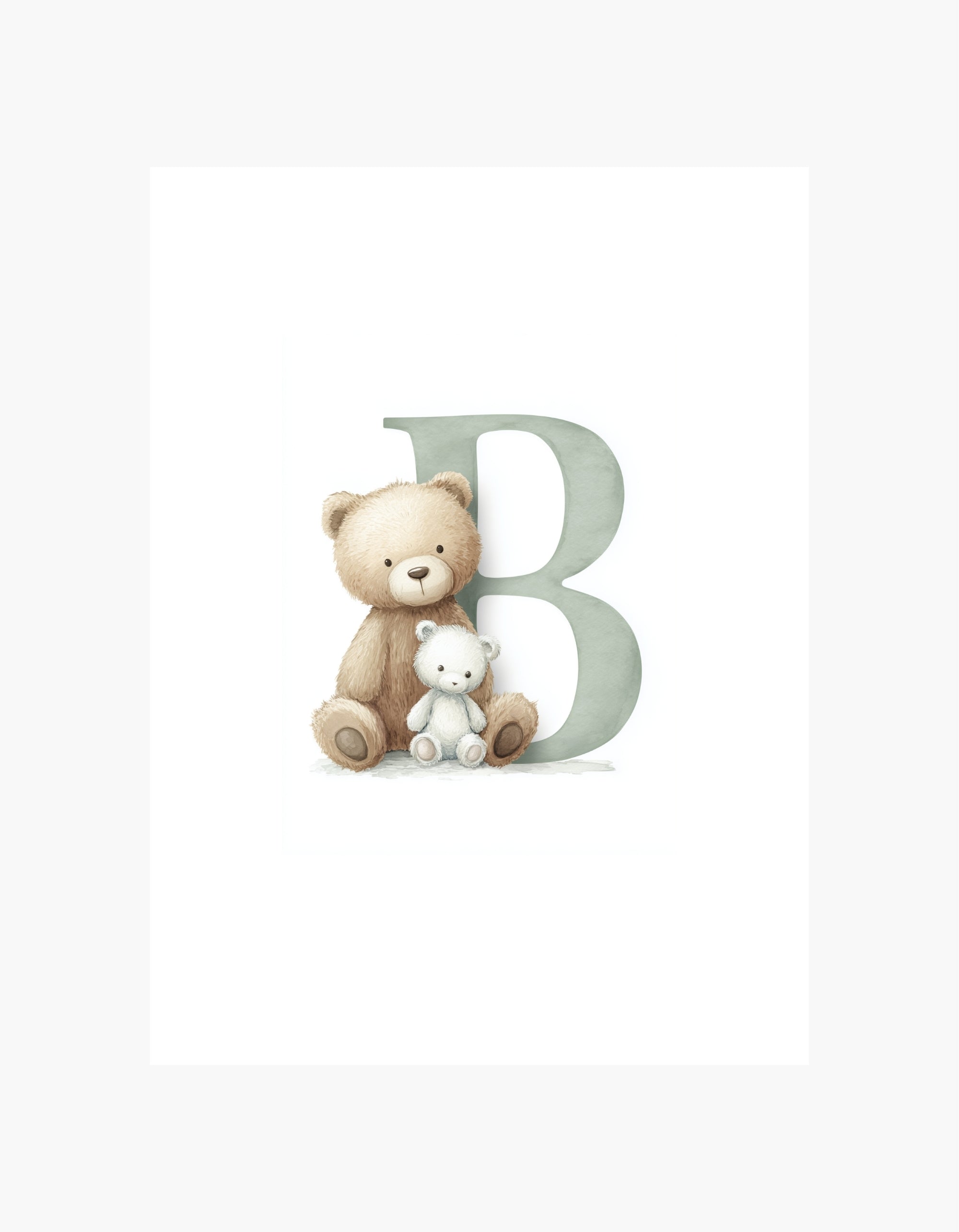 Bogstav B bamseplakat