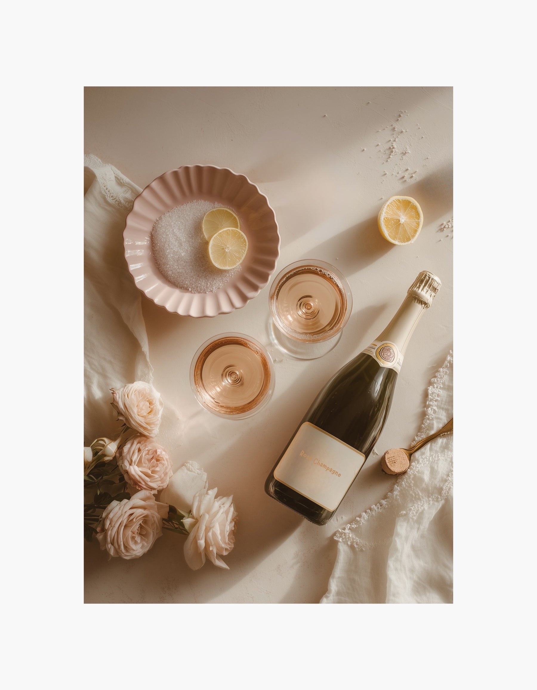 Rosé Champagne bordplakat