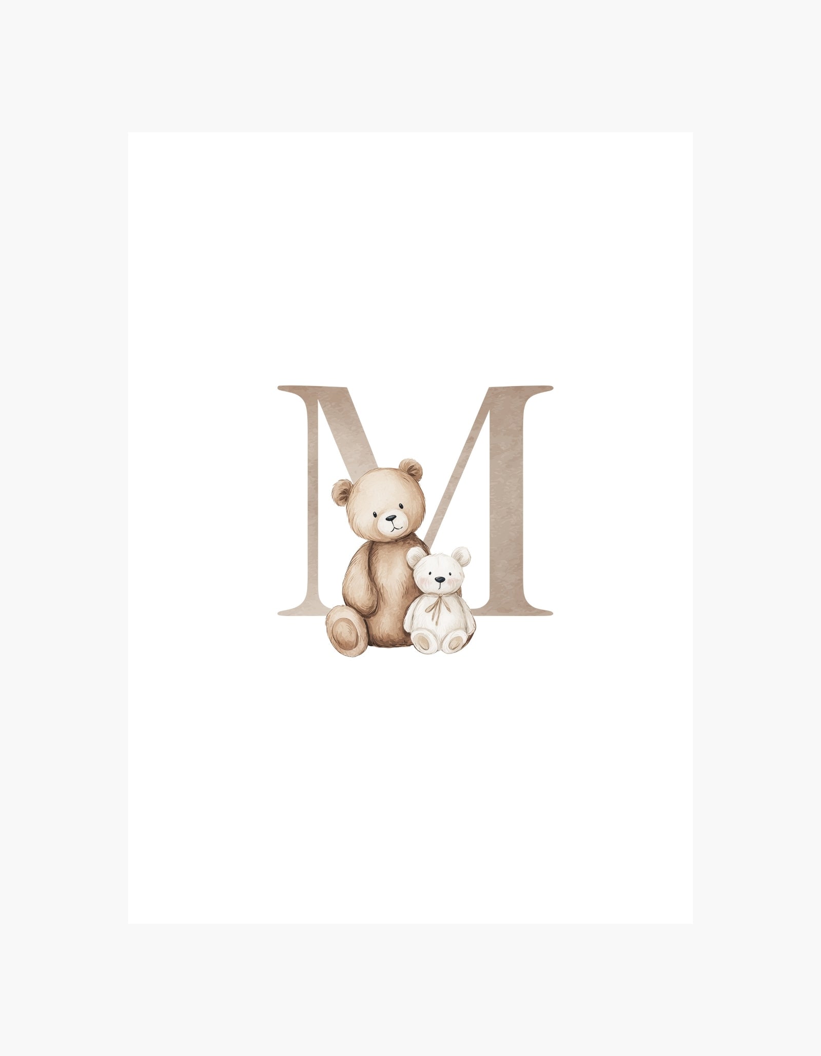 Bogstav M bamseplakat