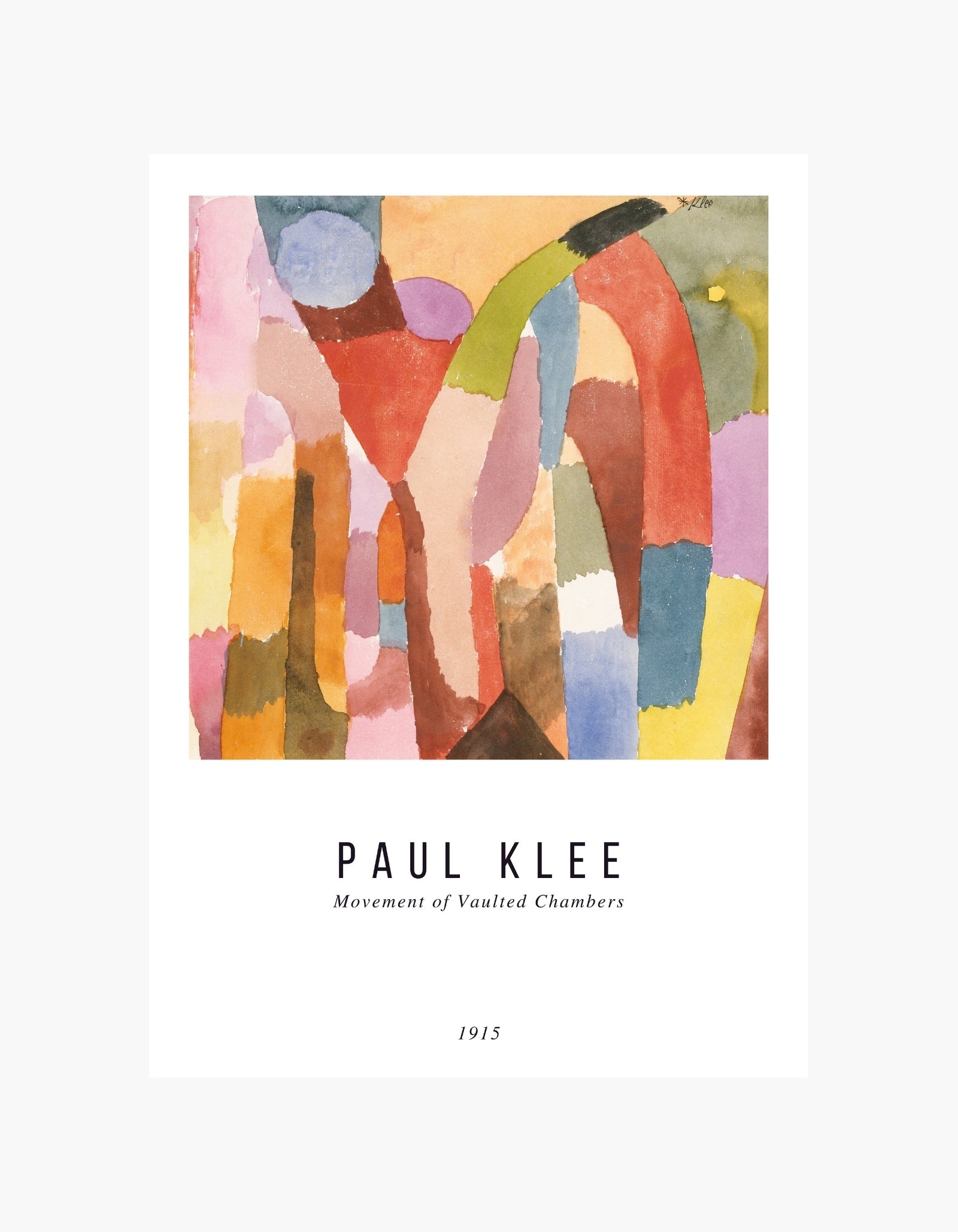 Paul Klee Movement of Vaulted Chambers Plakat