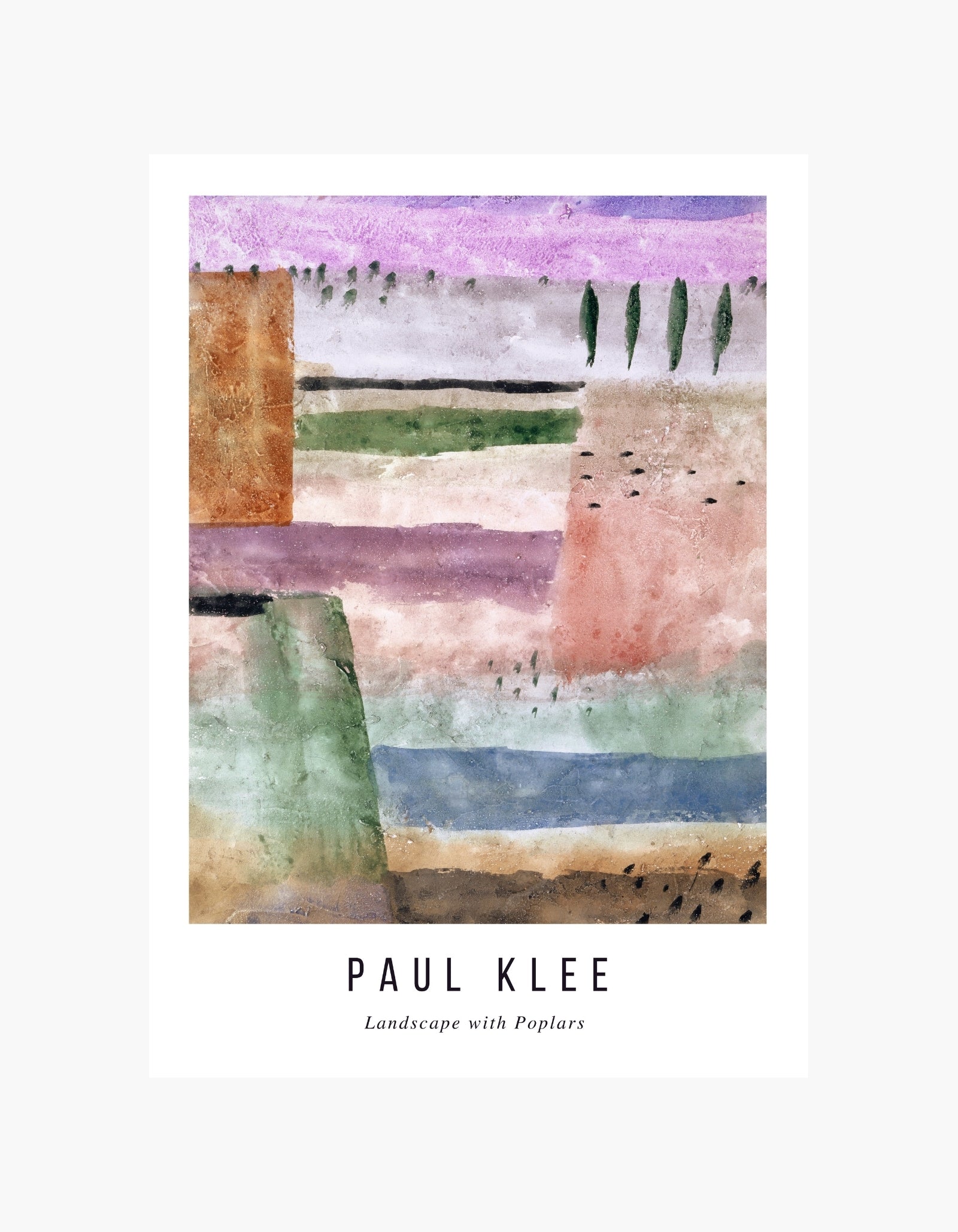 Paul Klee Landskab med popler Plakat