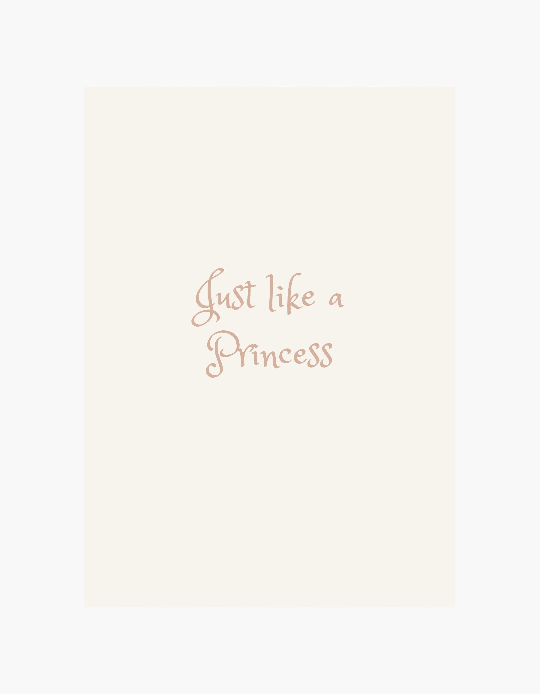 Ligesom en prinsesse-plakat