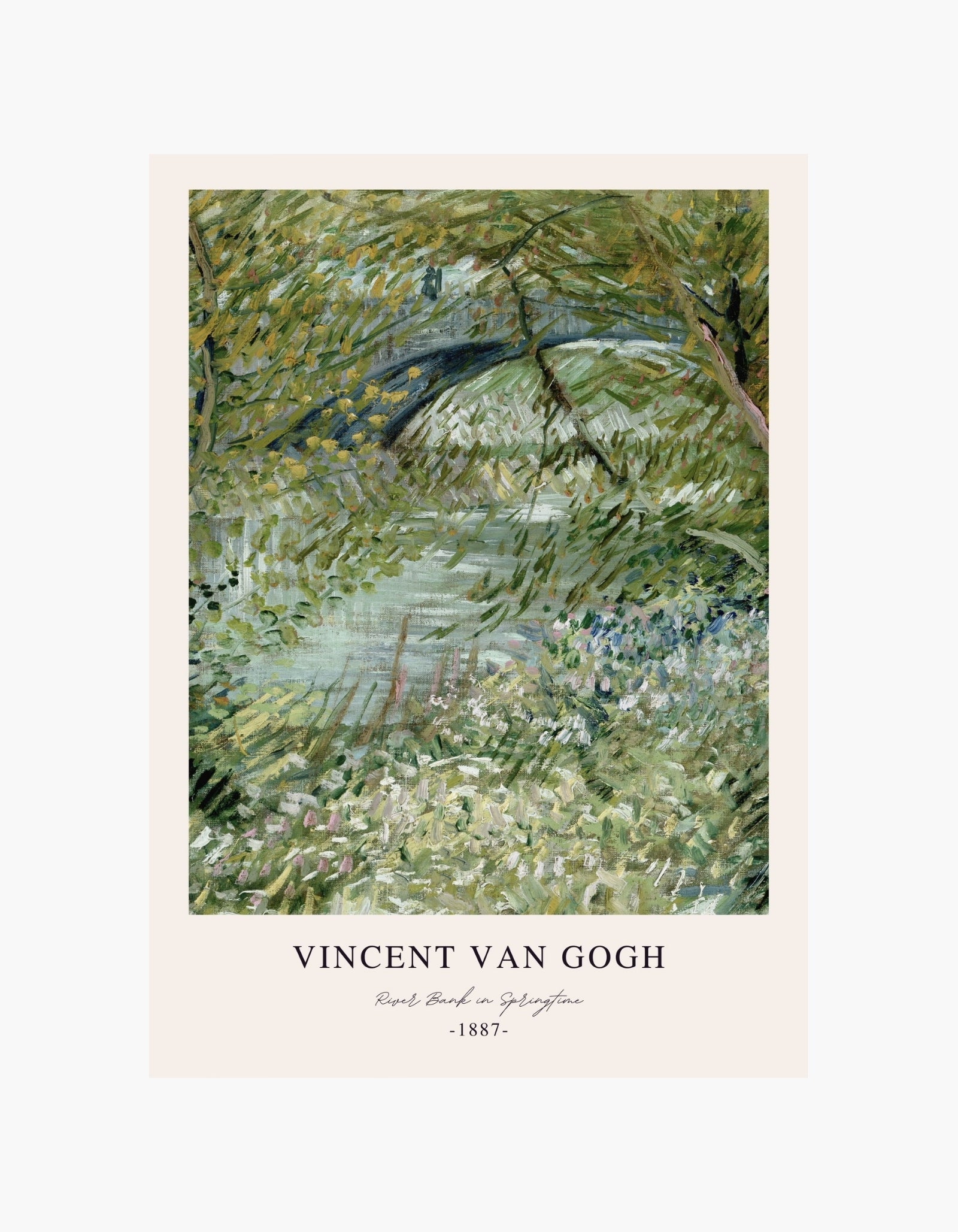 Van Gogh River Bank in Springtime Plakat