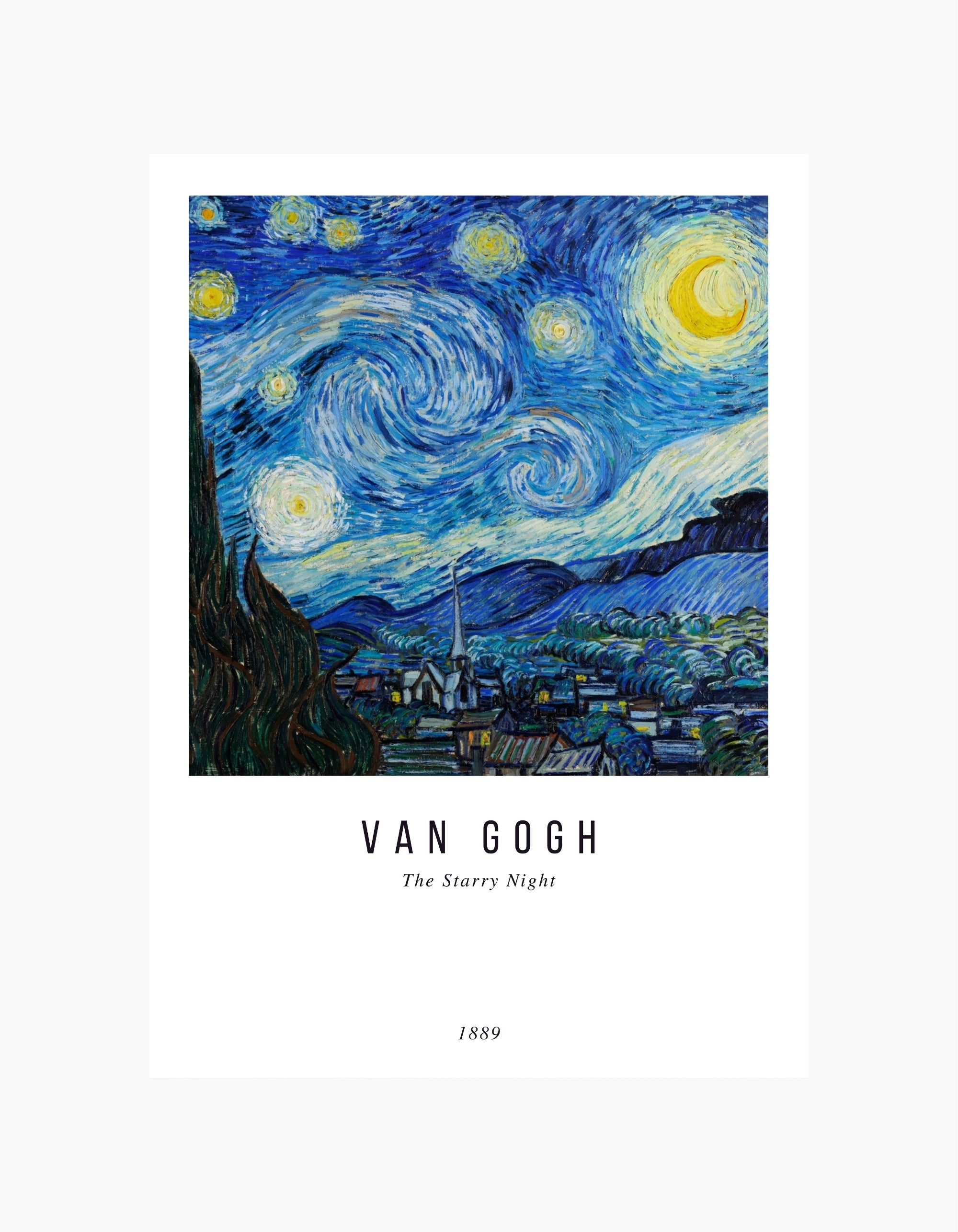 Van Gogh Den stjerneklare nat plakat