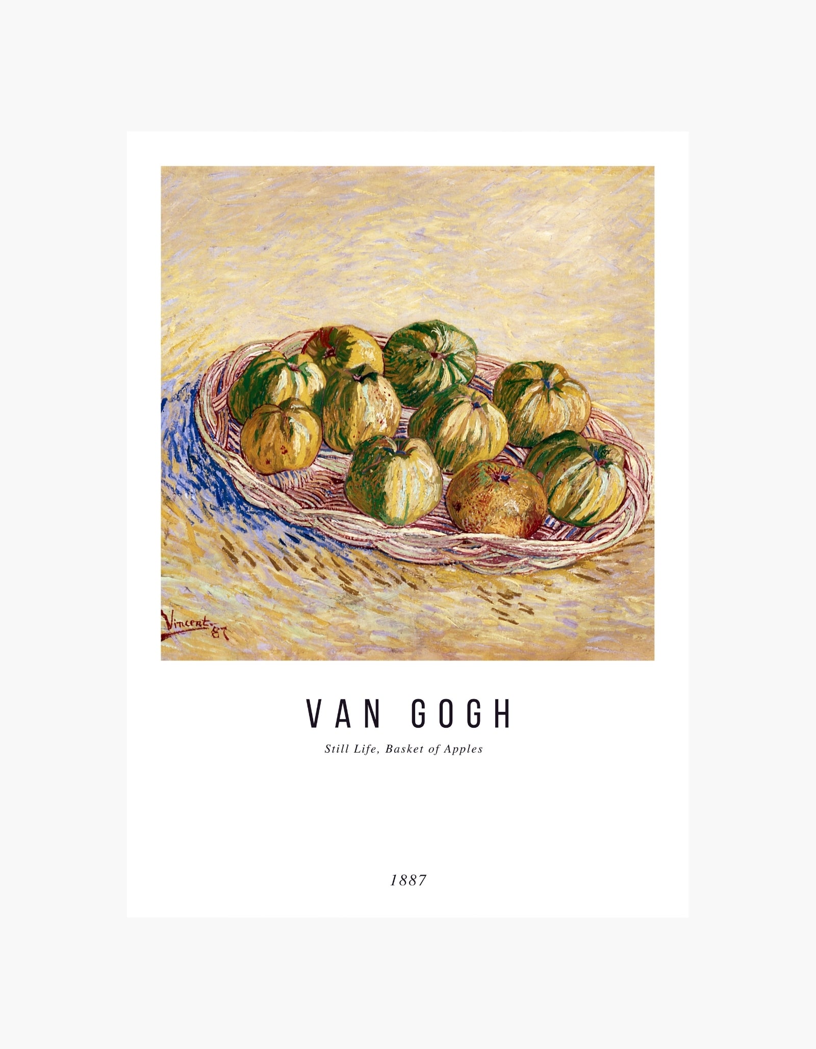 Van Gogh Plakat med kurv af æbler