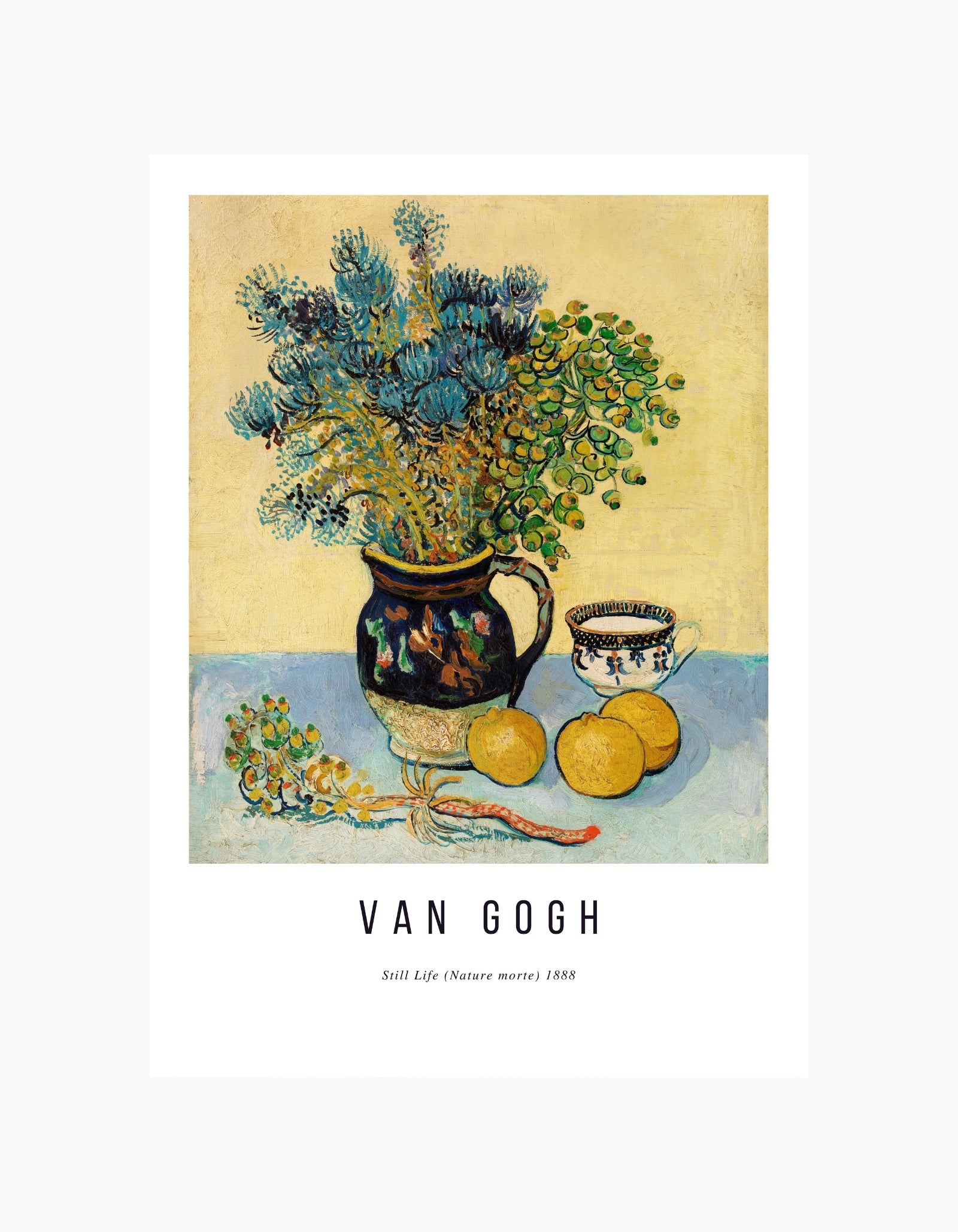 Van Gogh blomster og citroner plakat