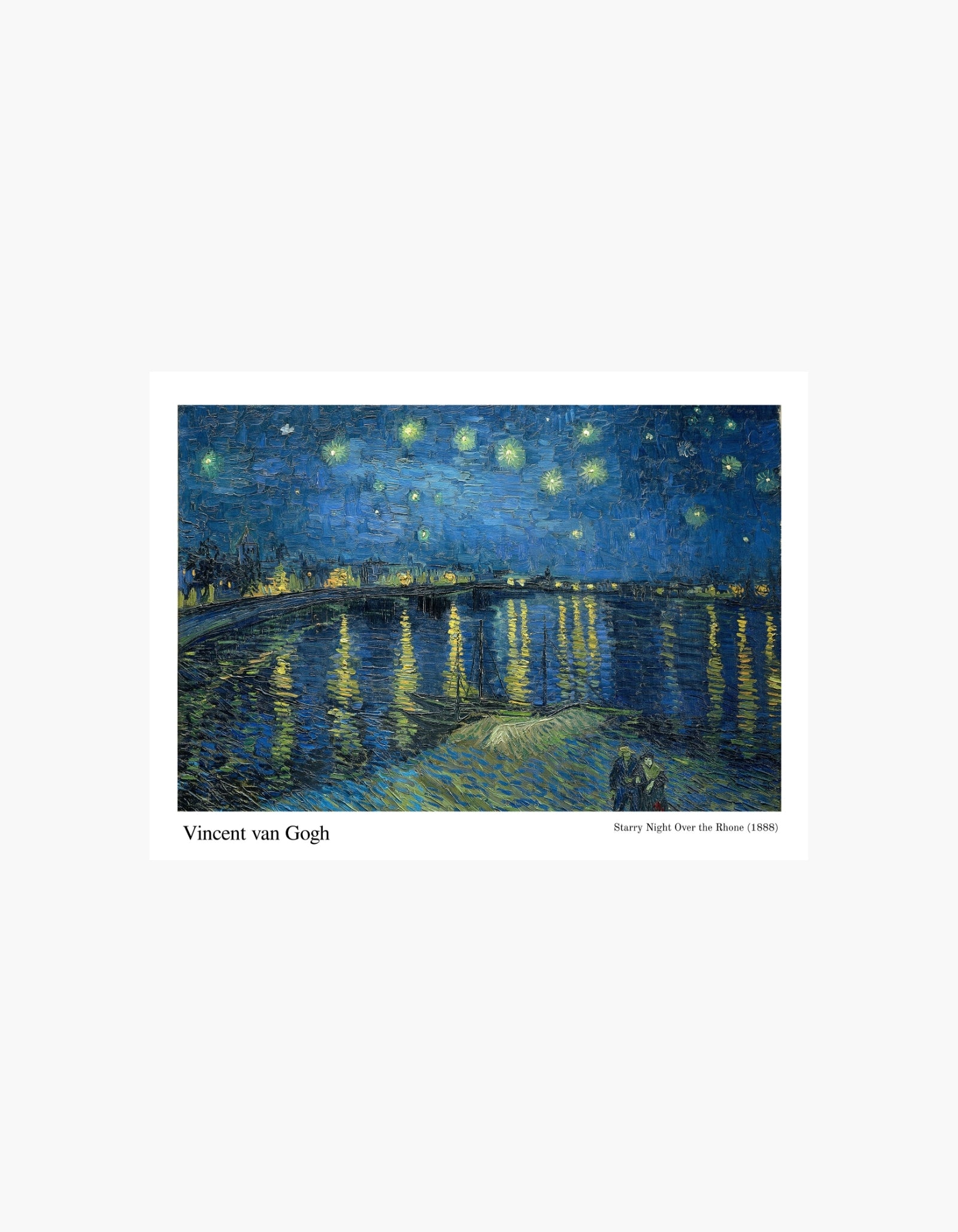 Van Goghs stjerneklare nat over Rhône-plakaten