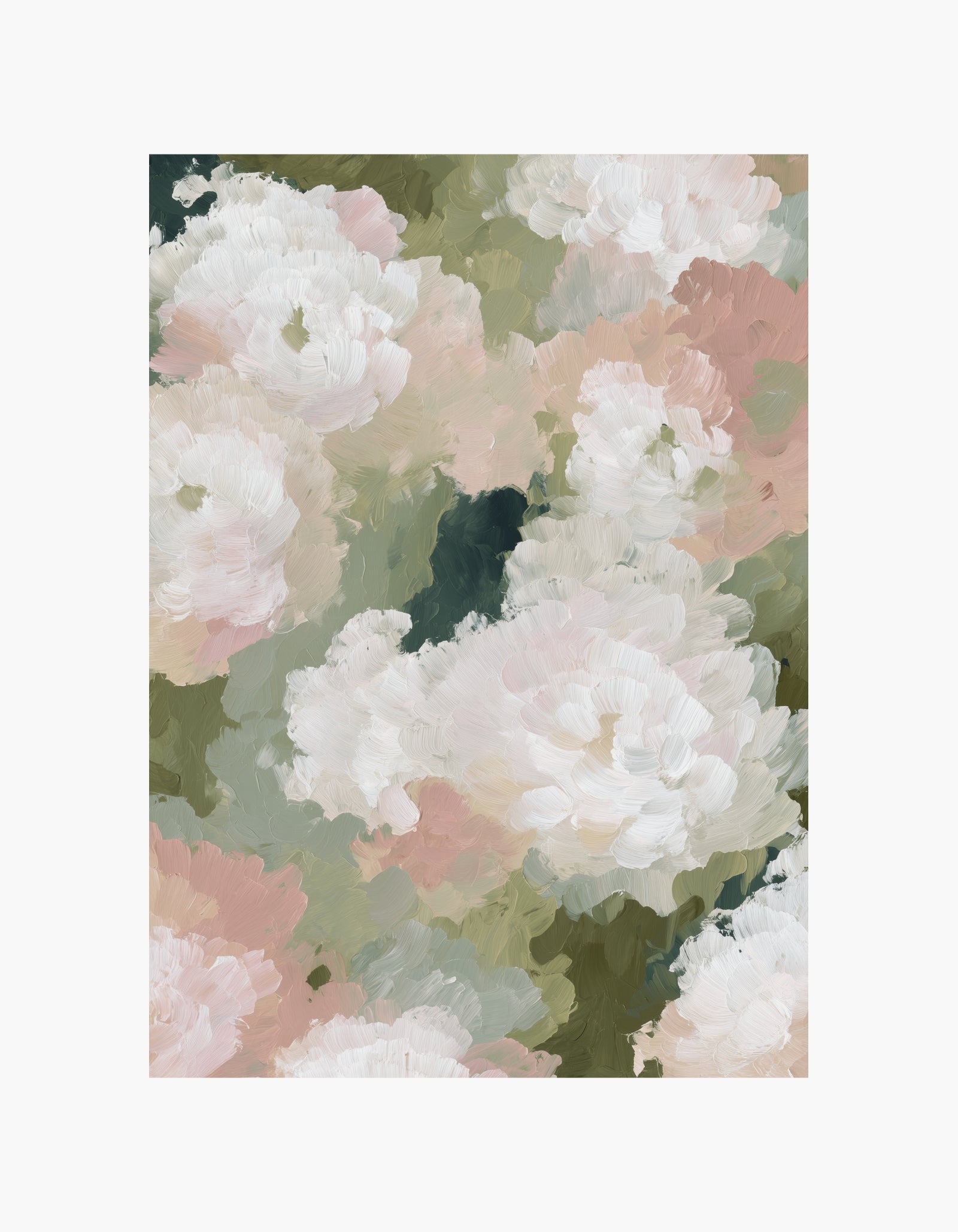 Plakat med bløde haveblomster