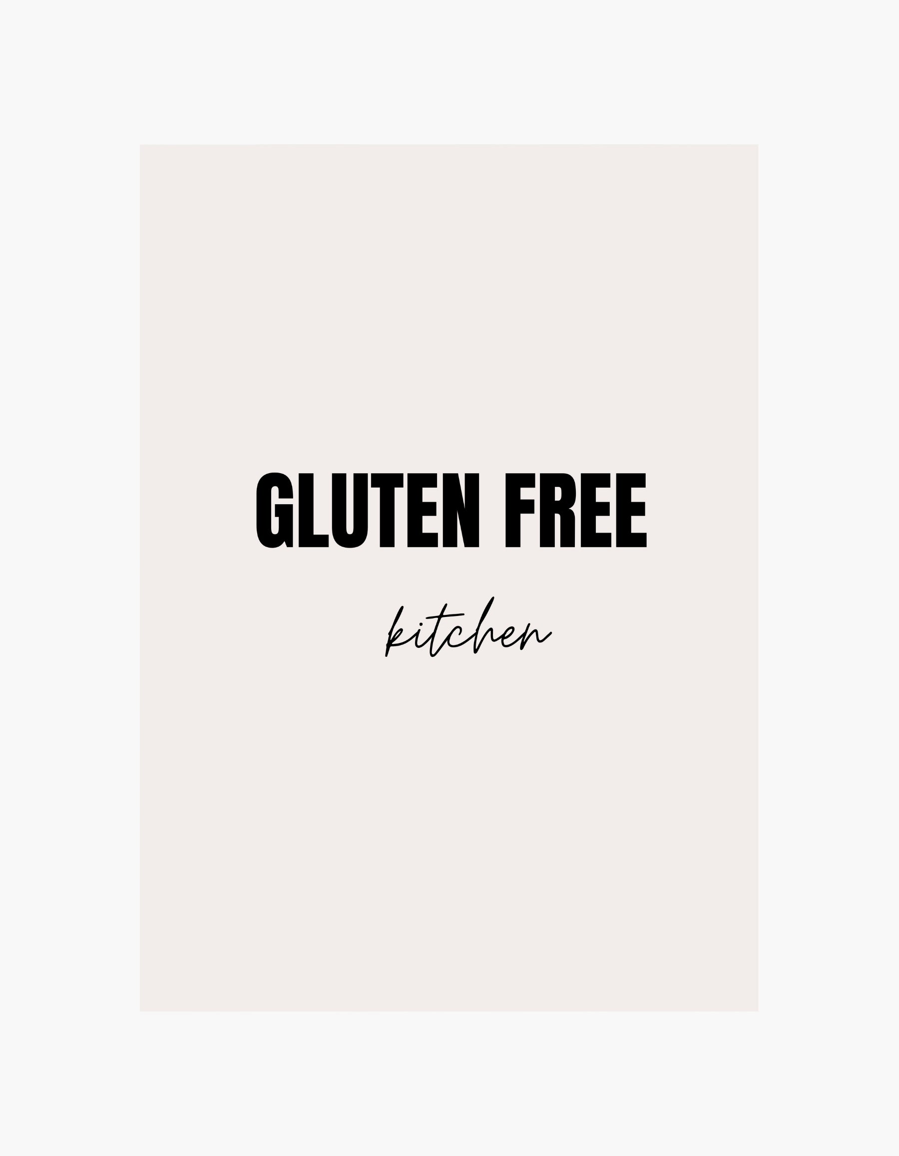 Glutenfri køkkenplakat