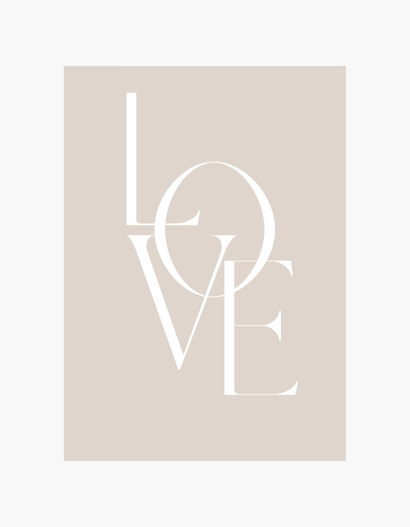 Love Beige Plakat