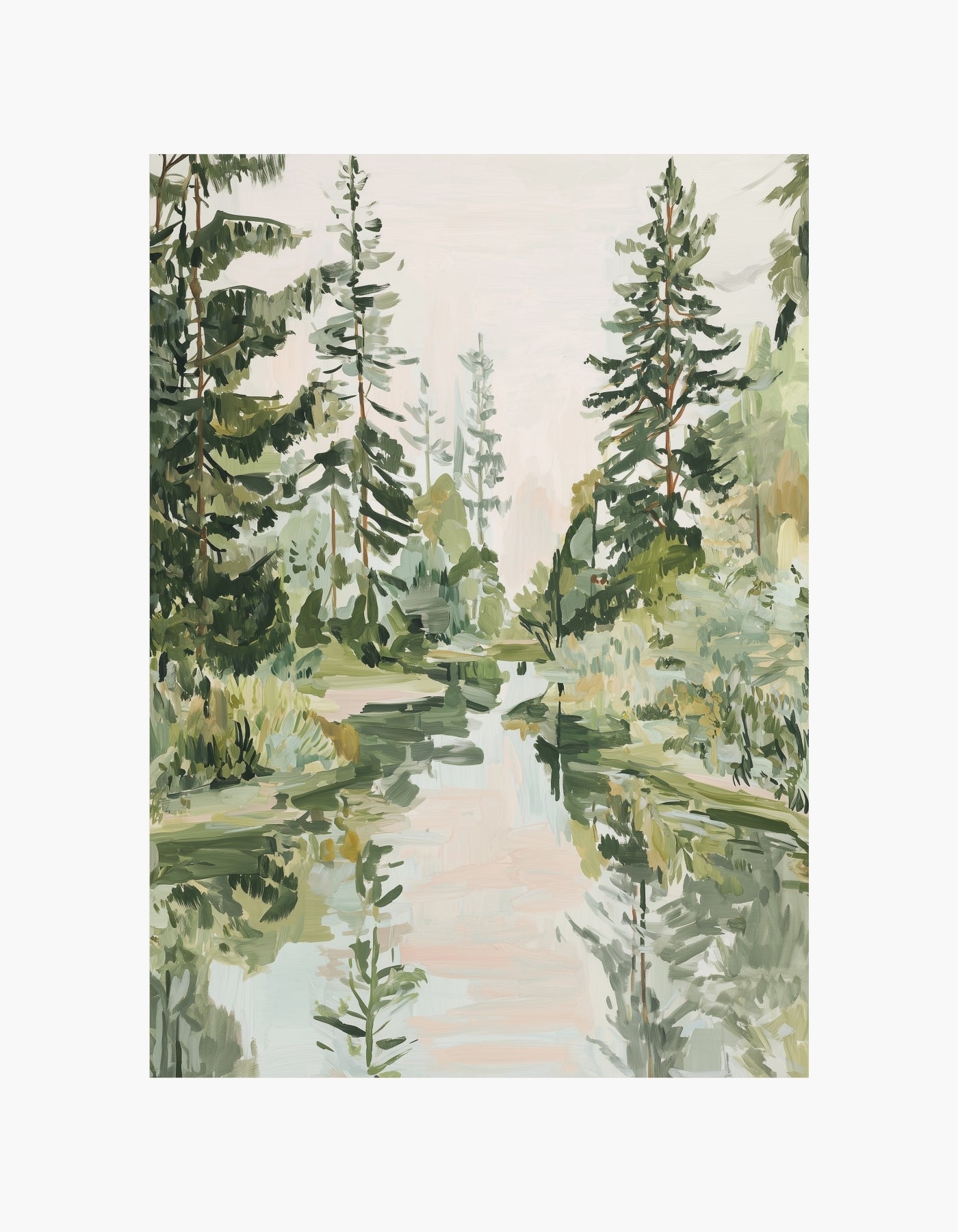 Plakat med refleksion over skoven