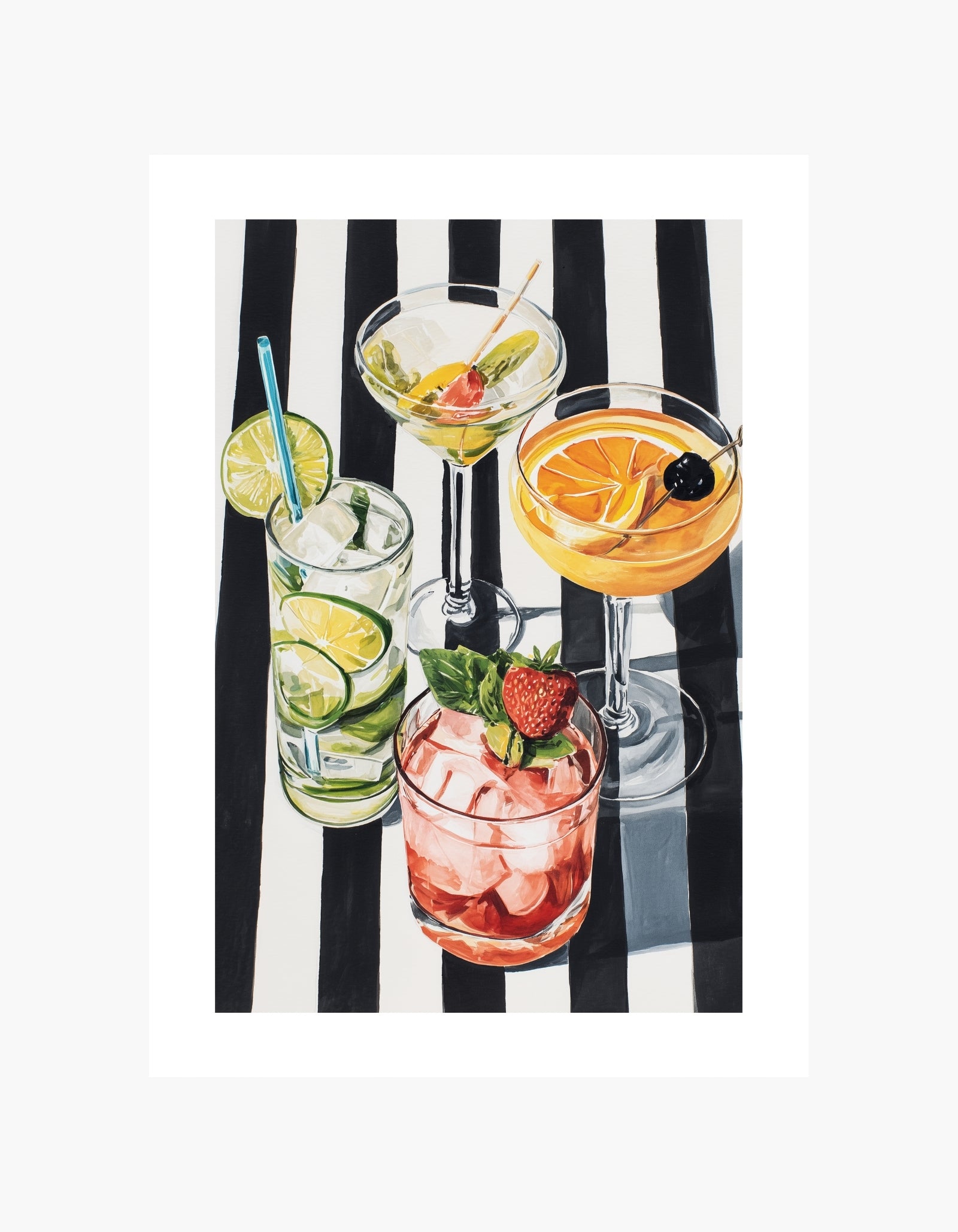 Kunstplakat til cocktailparty
