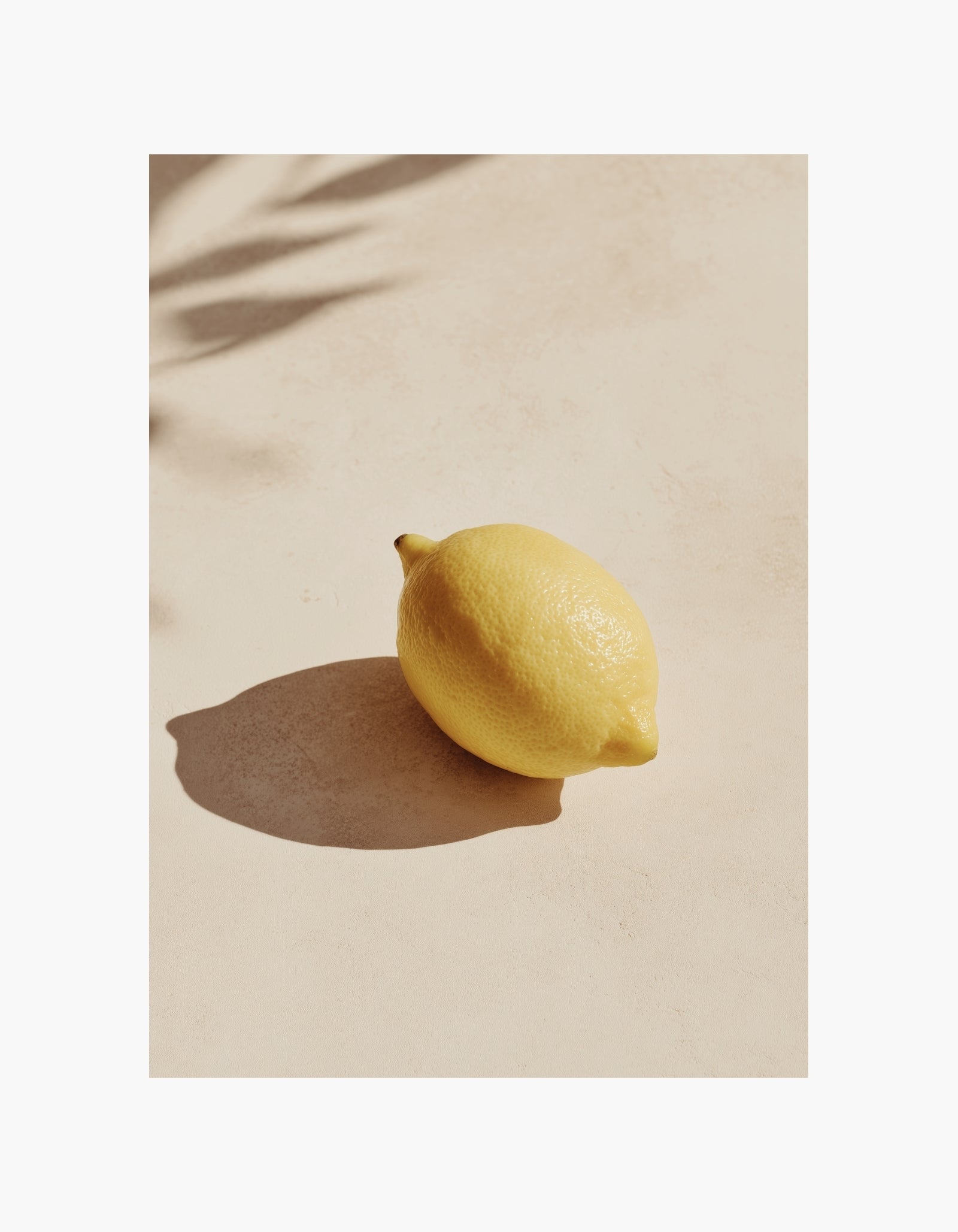 Plakat med solbeskinnet citron