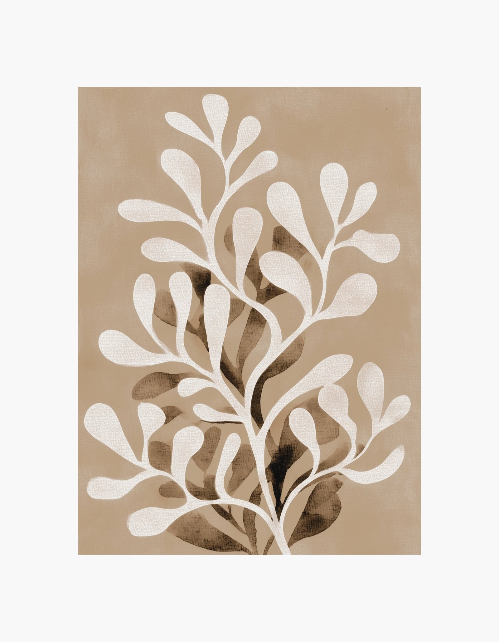 Beige botanisk plakat