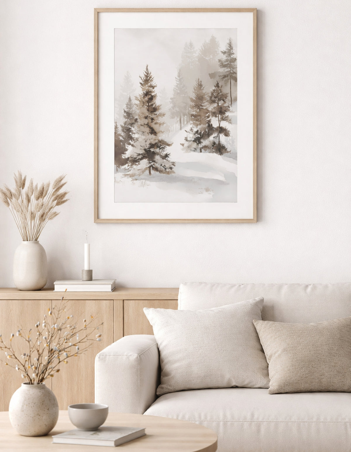 Plakat med vinterskov