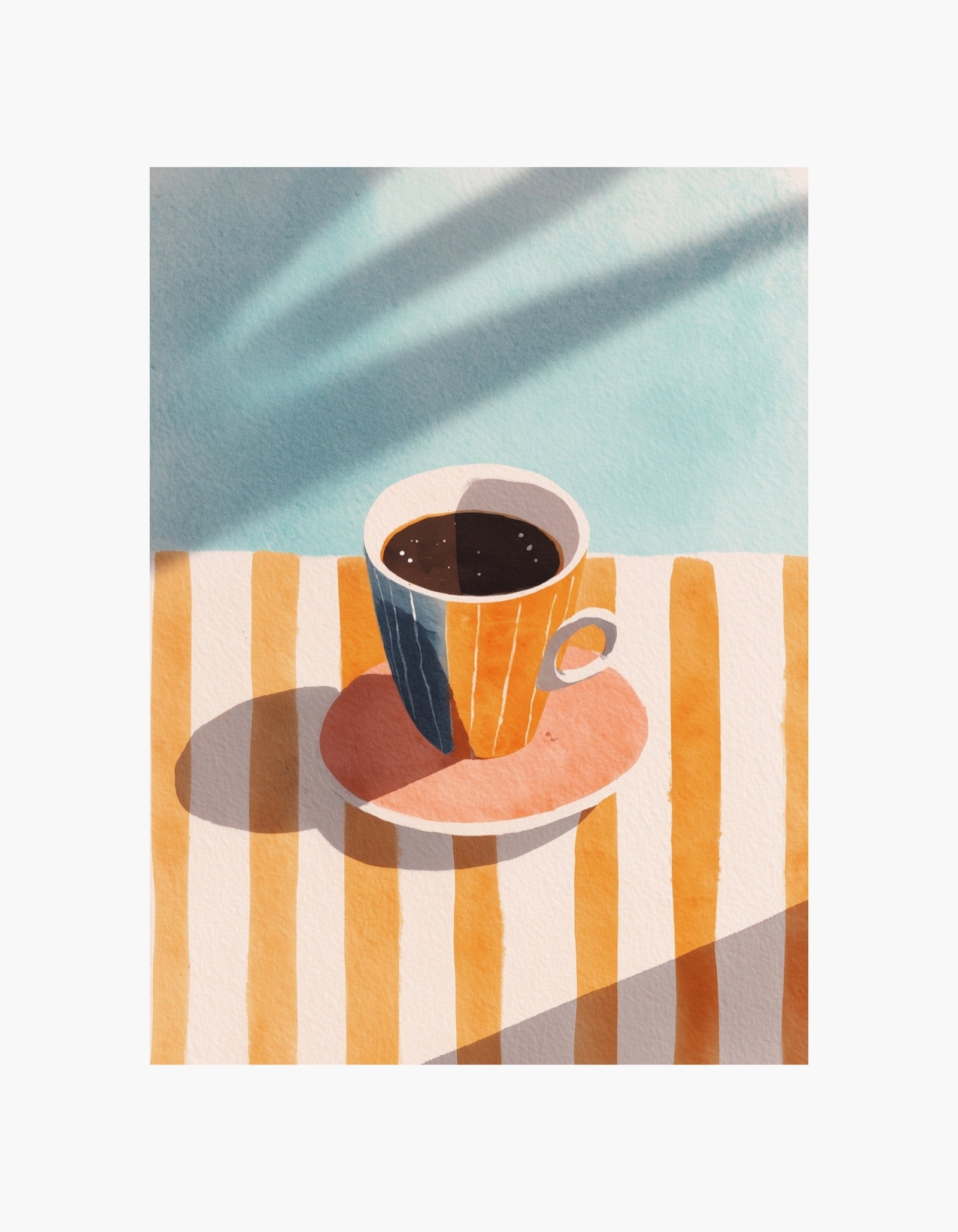 Solrig kaffe-plakat