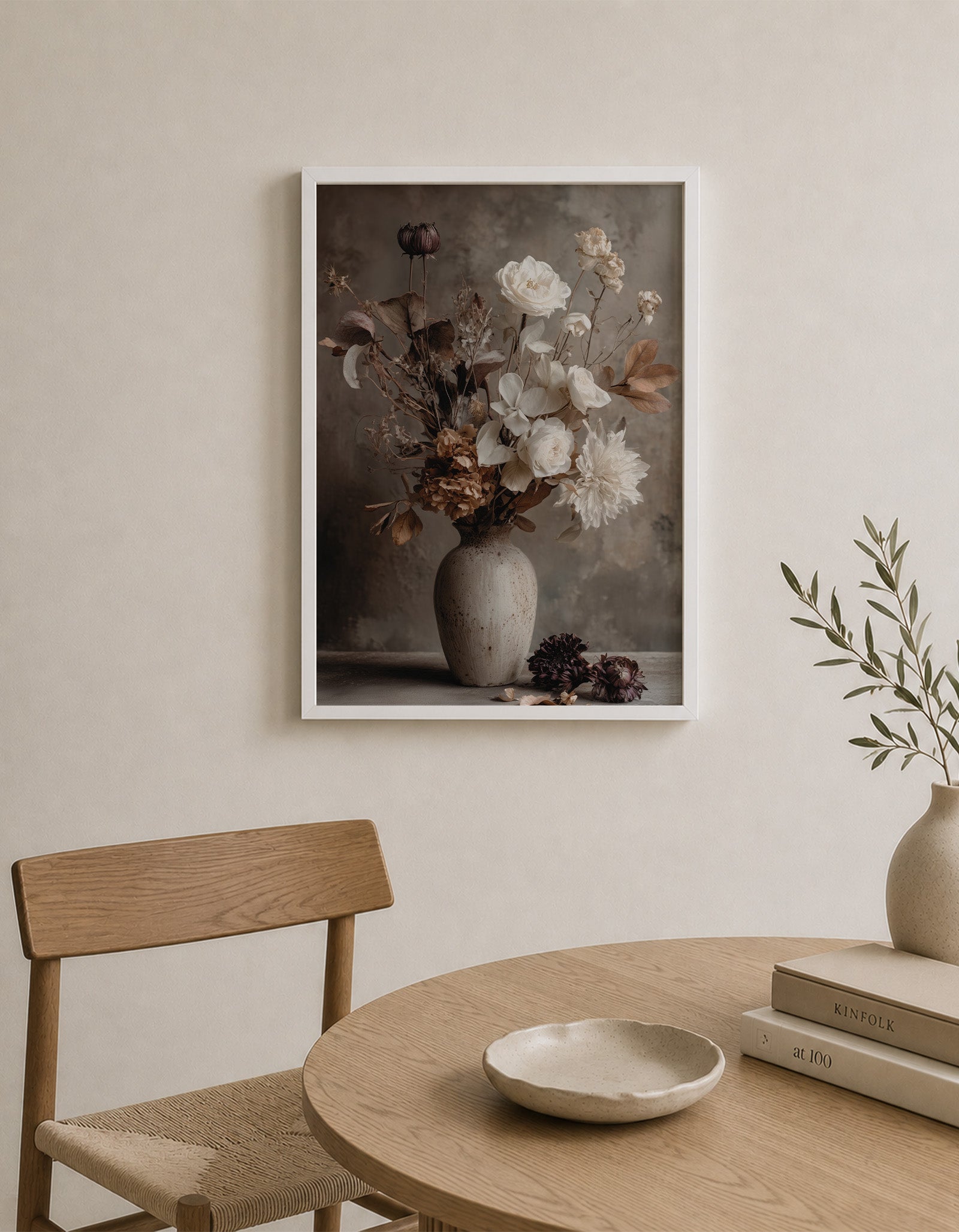 Plakat med rustikke blomster
