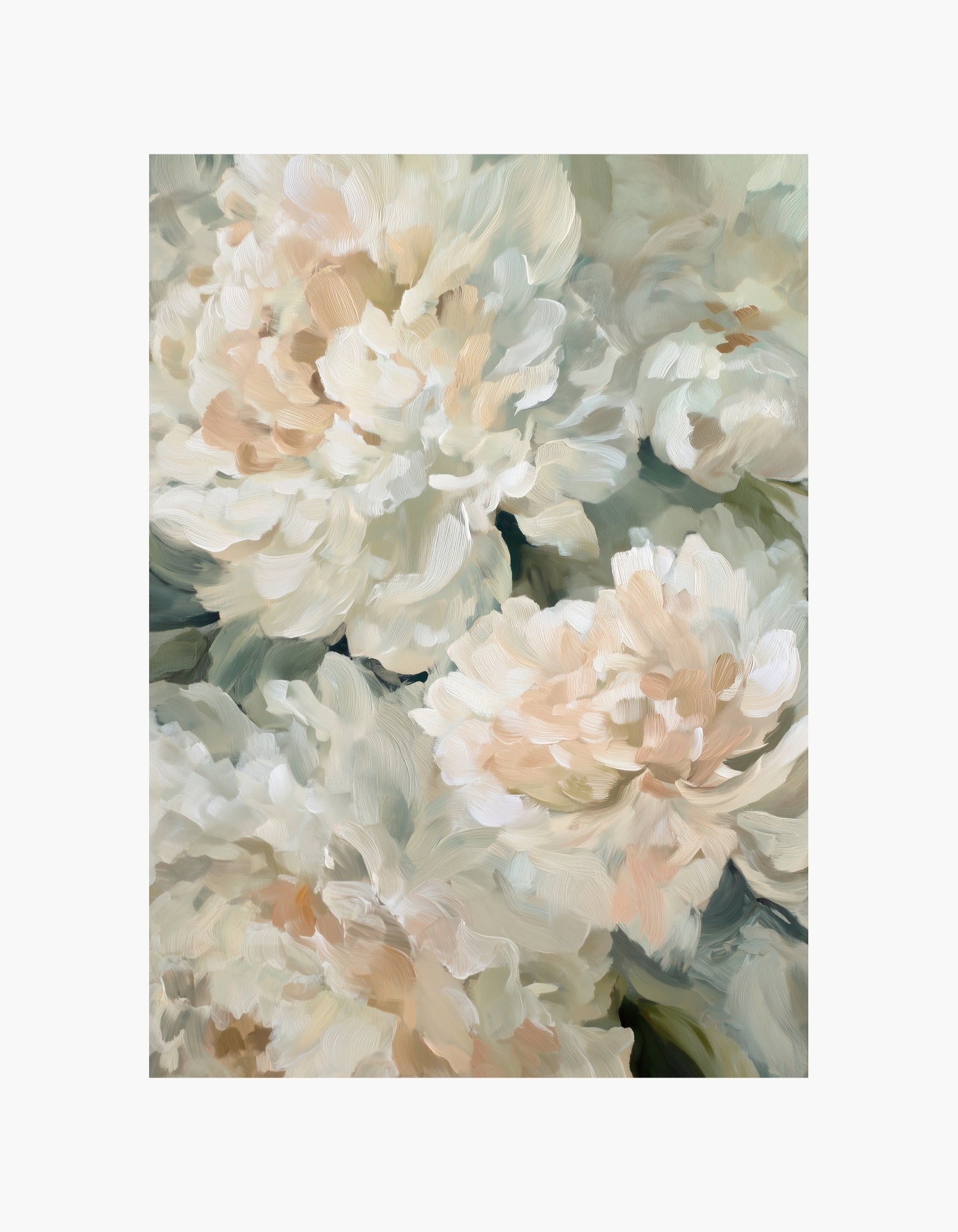 Cream Peonies No1 Plakat