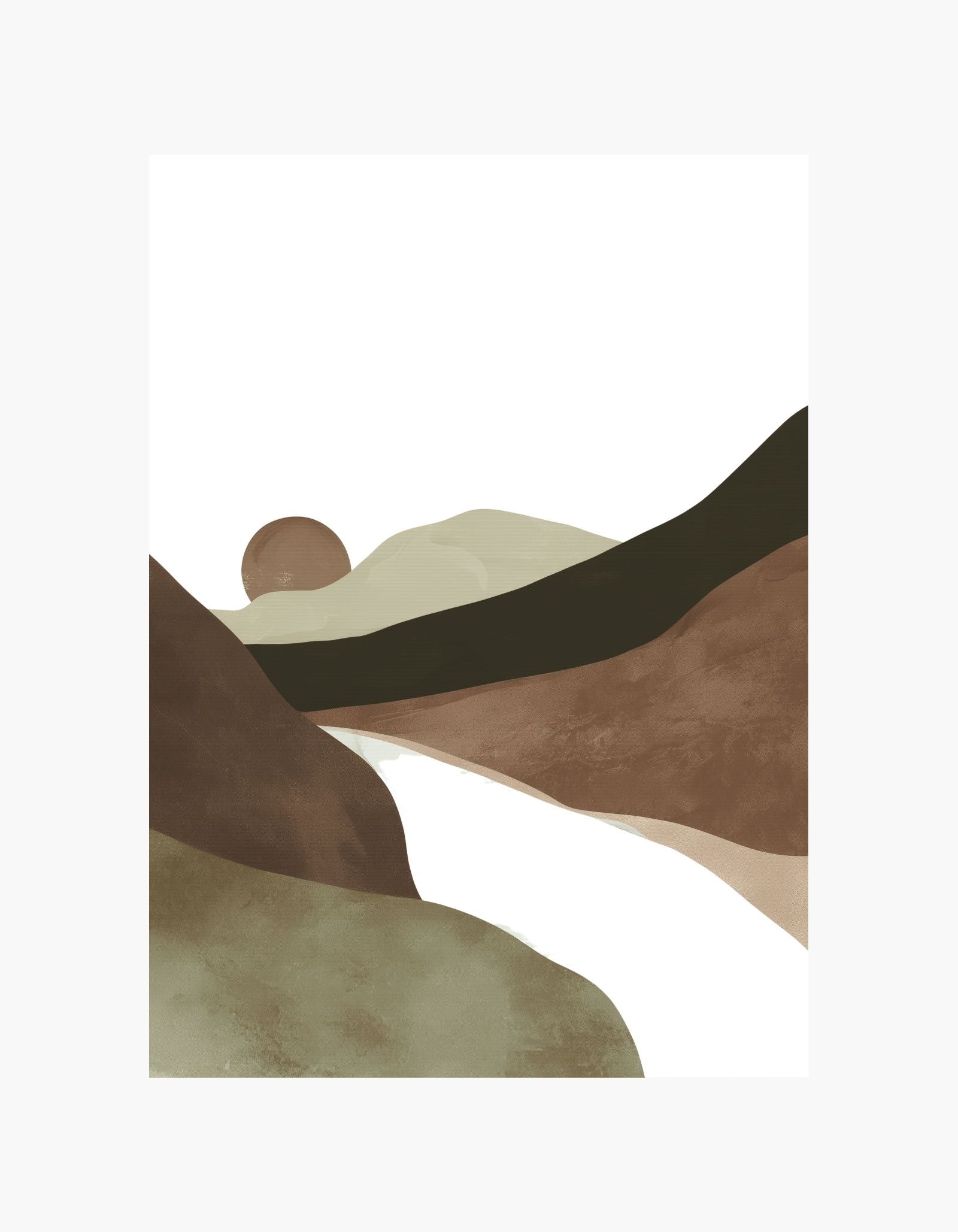 Abstrakt landskabsplakat