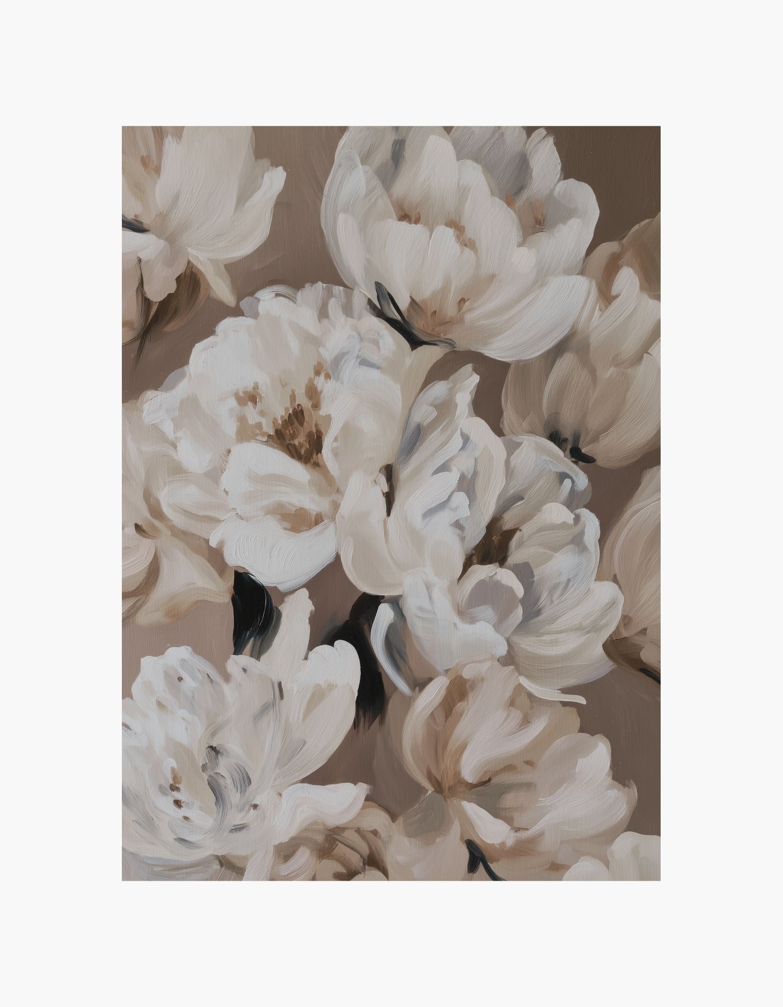 Plakat med bløde blomster
