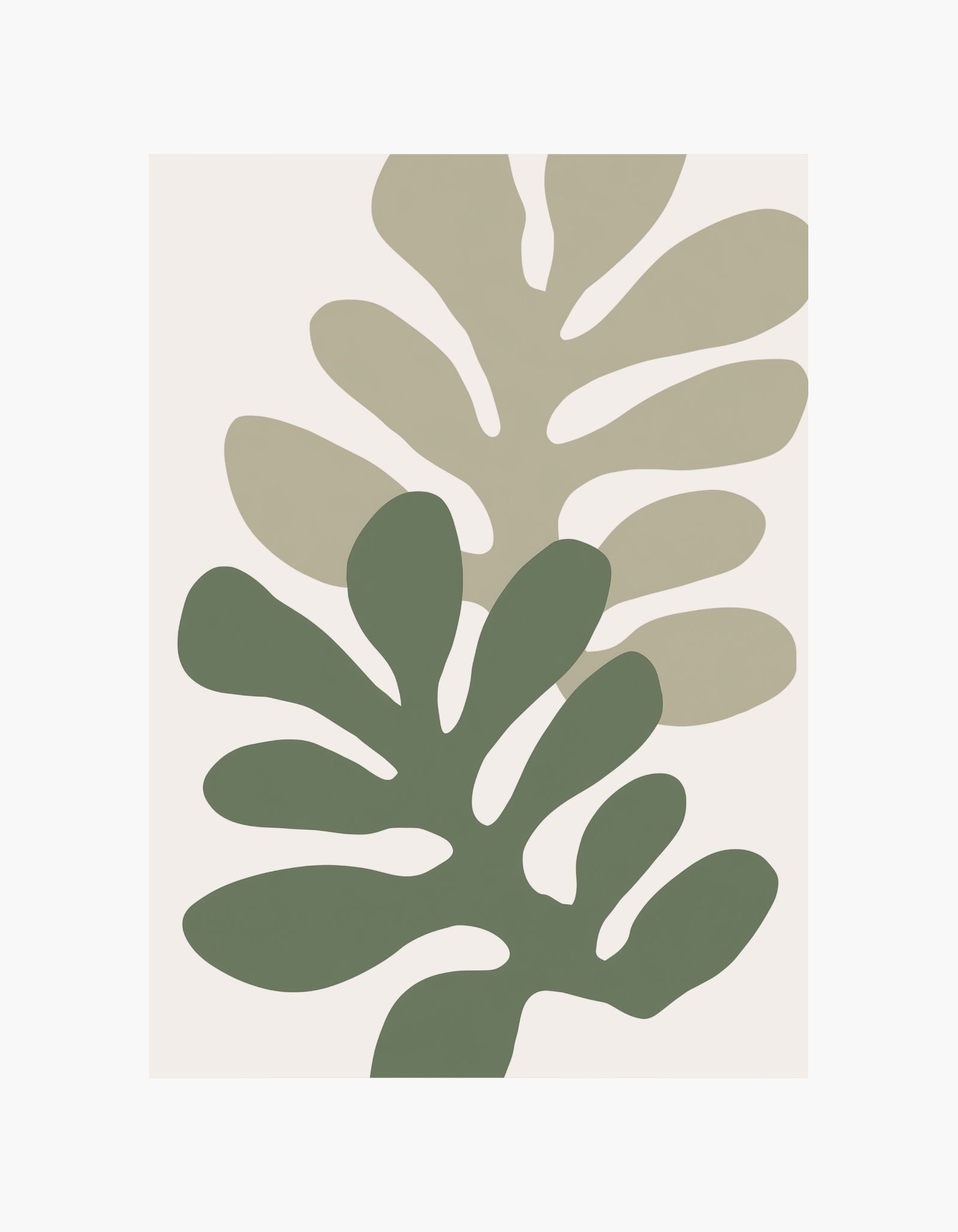 Abstrakt Monstera-bladplakat