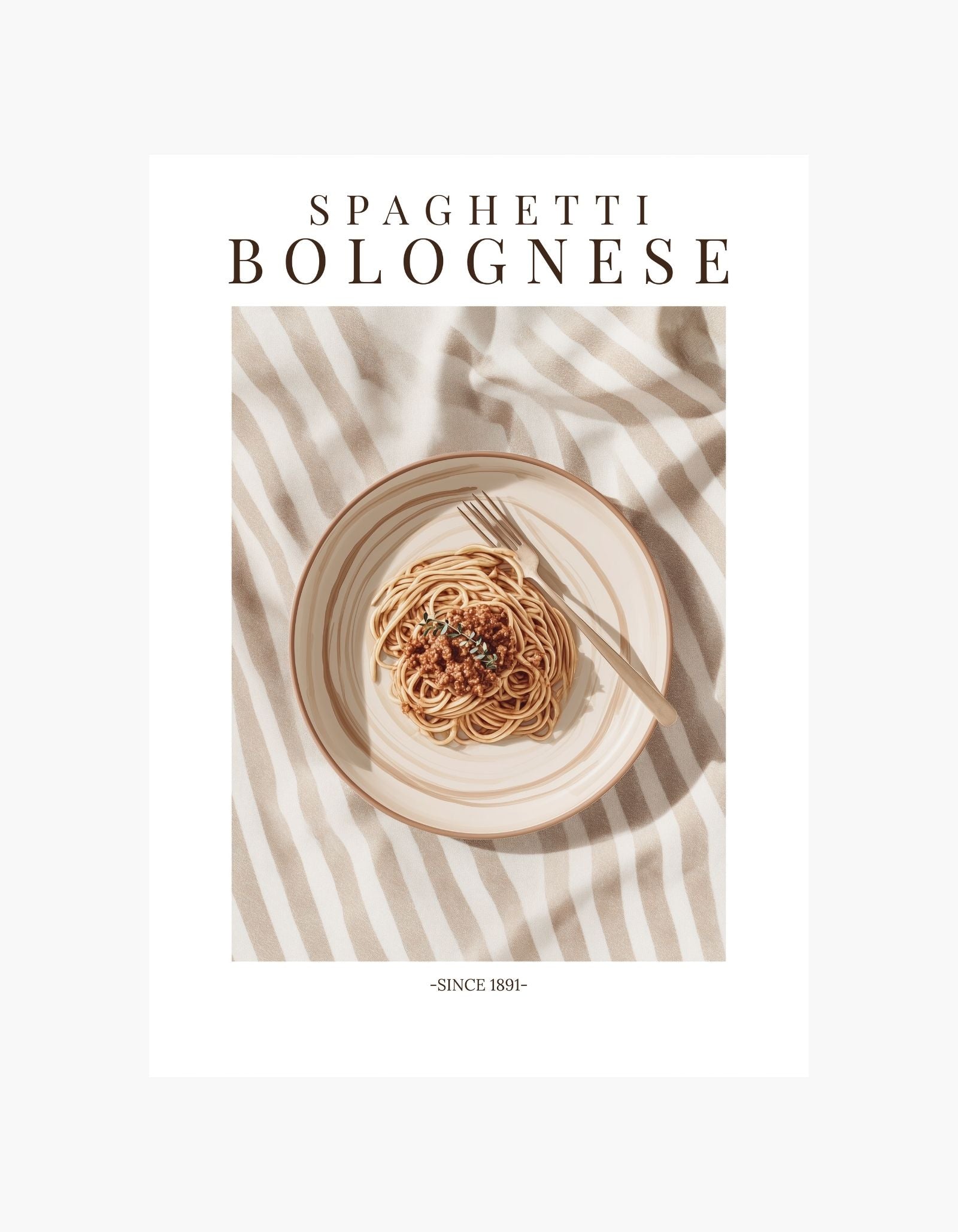 Spaghetti bolognese-plakat