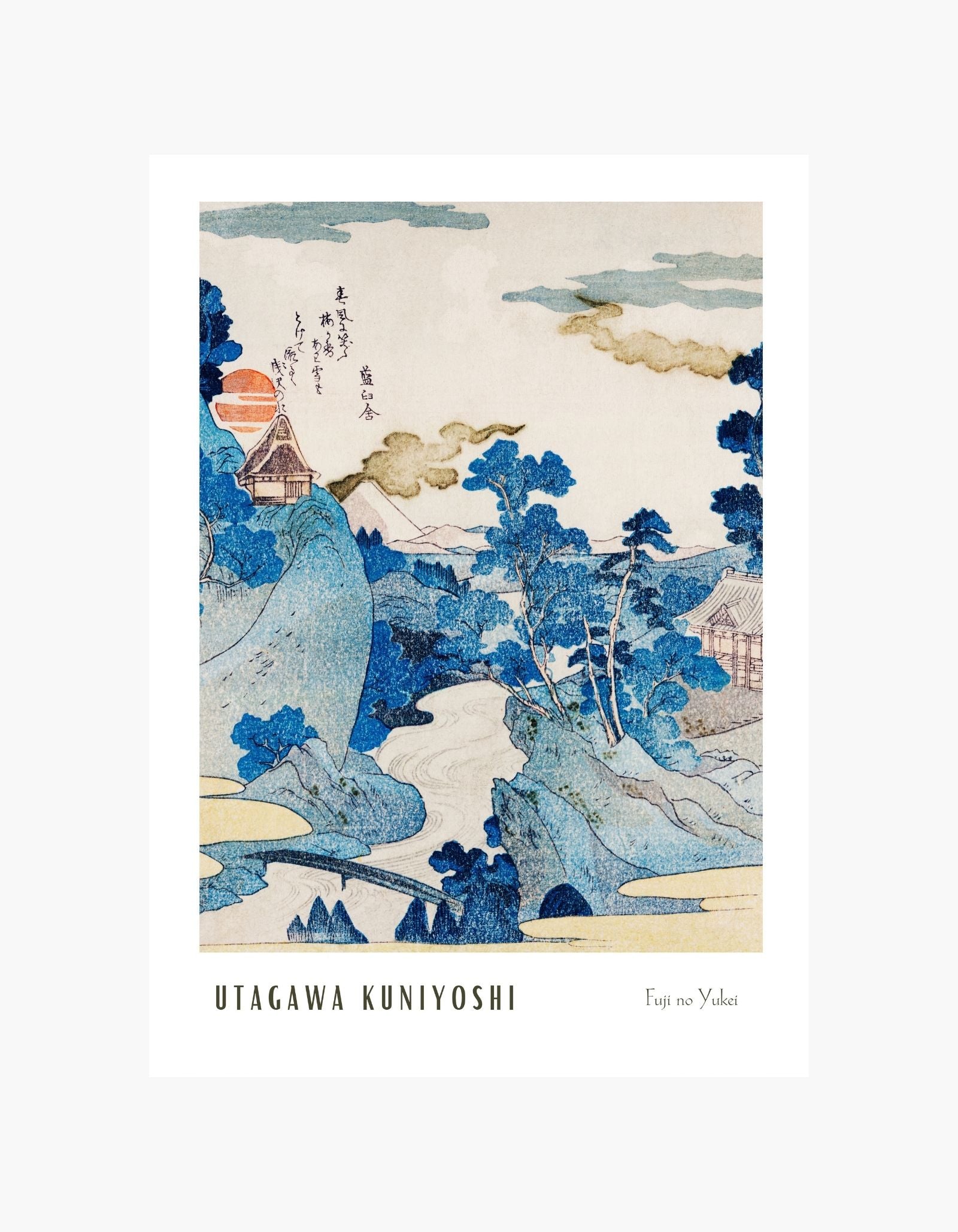 Utagawa Kuniyoshi Fuji no Yūkei Plakat