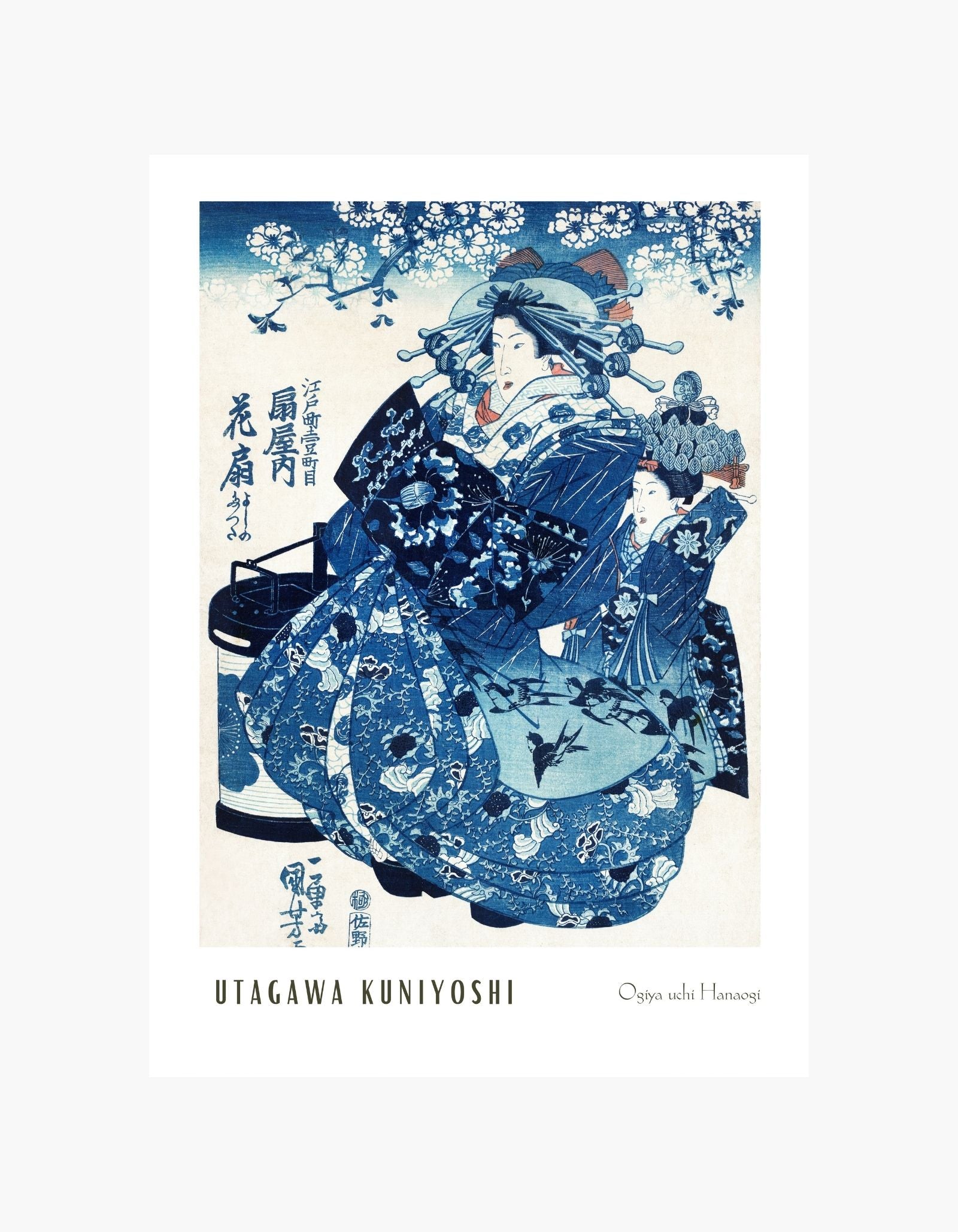 Utagawa Kuniyoshi Ogiya uchi Hanaogi Plakat
