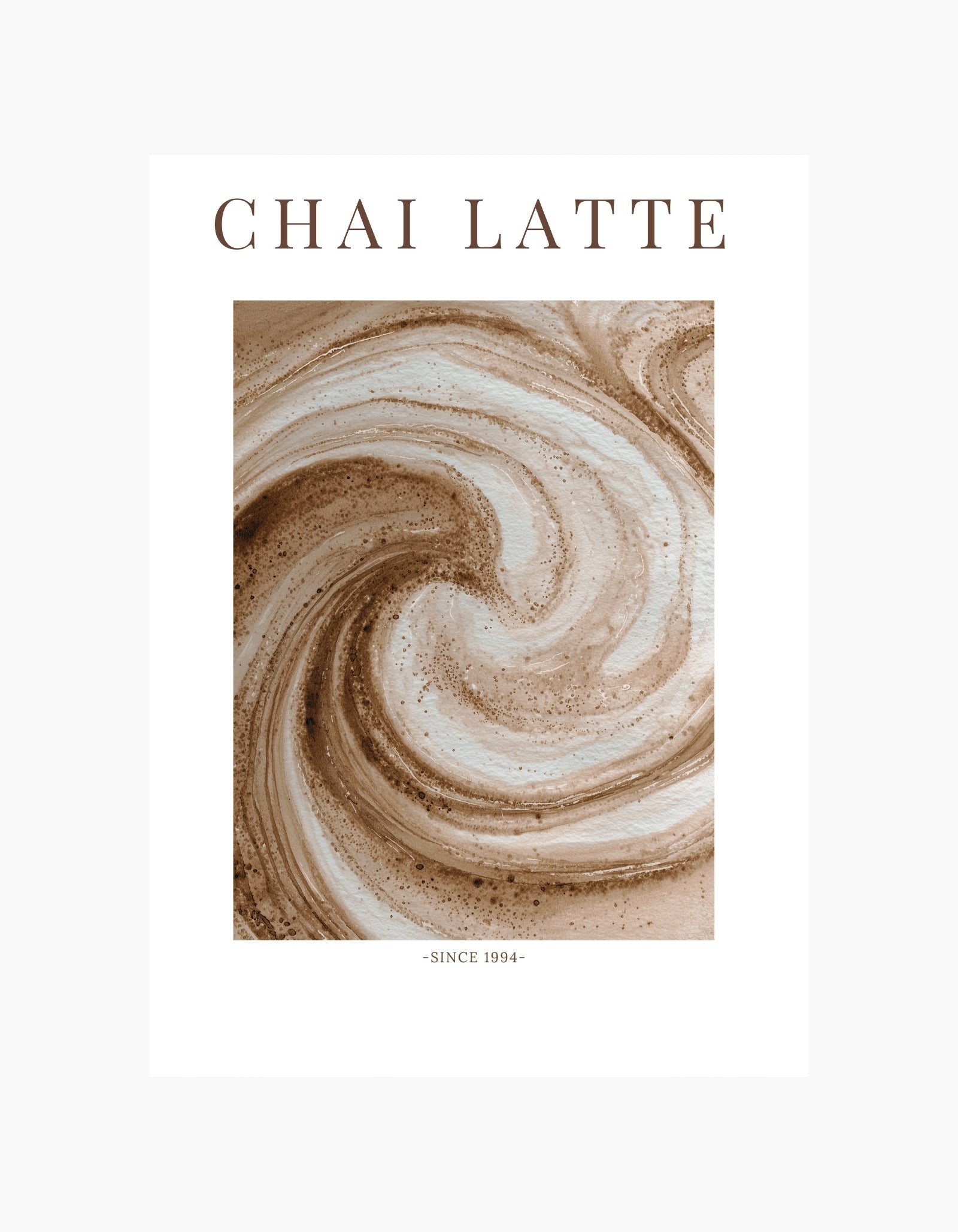 Chai Latte kunstplakat