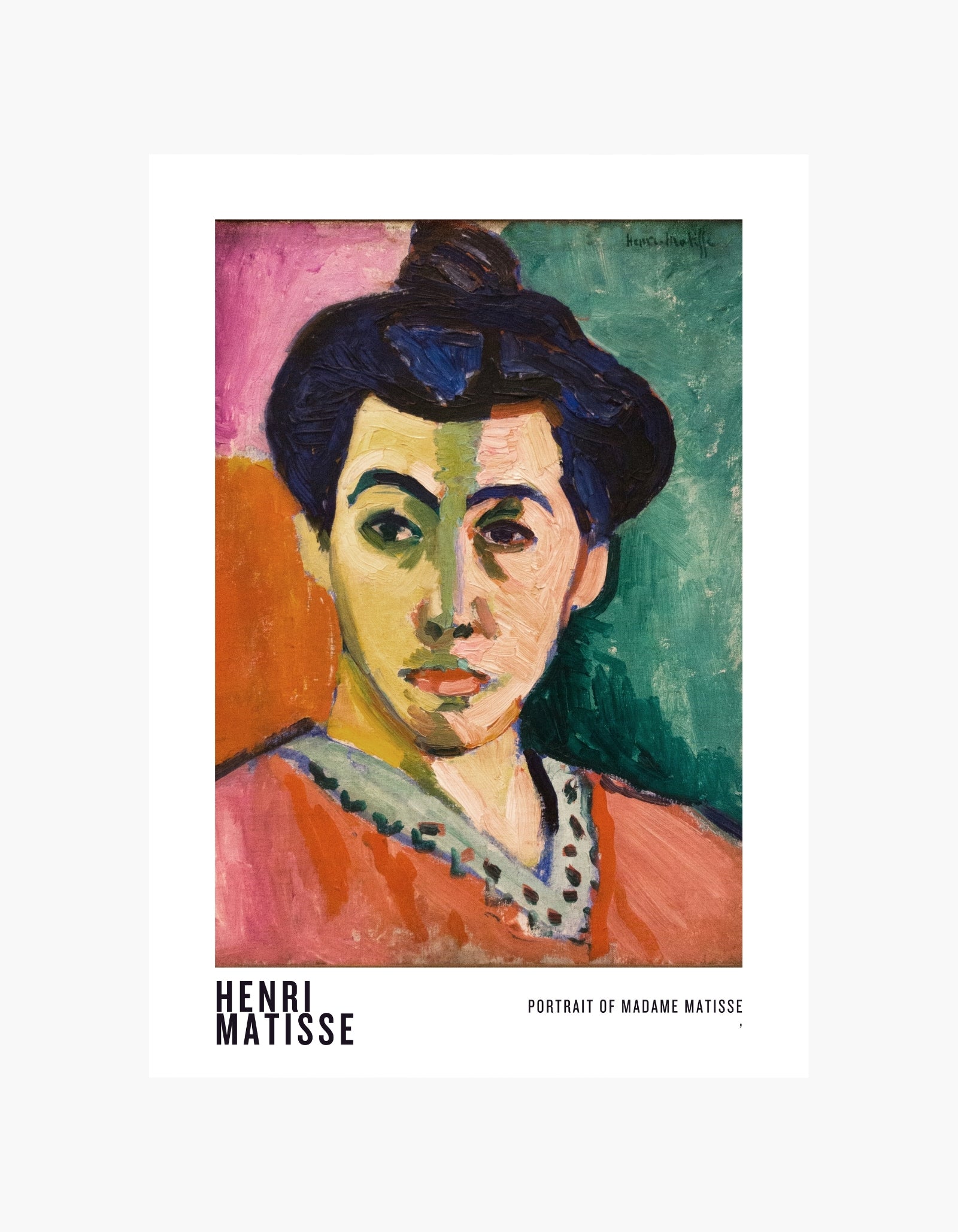 Henri Matisse Portræt af Madame Matisse Plakat