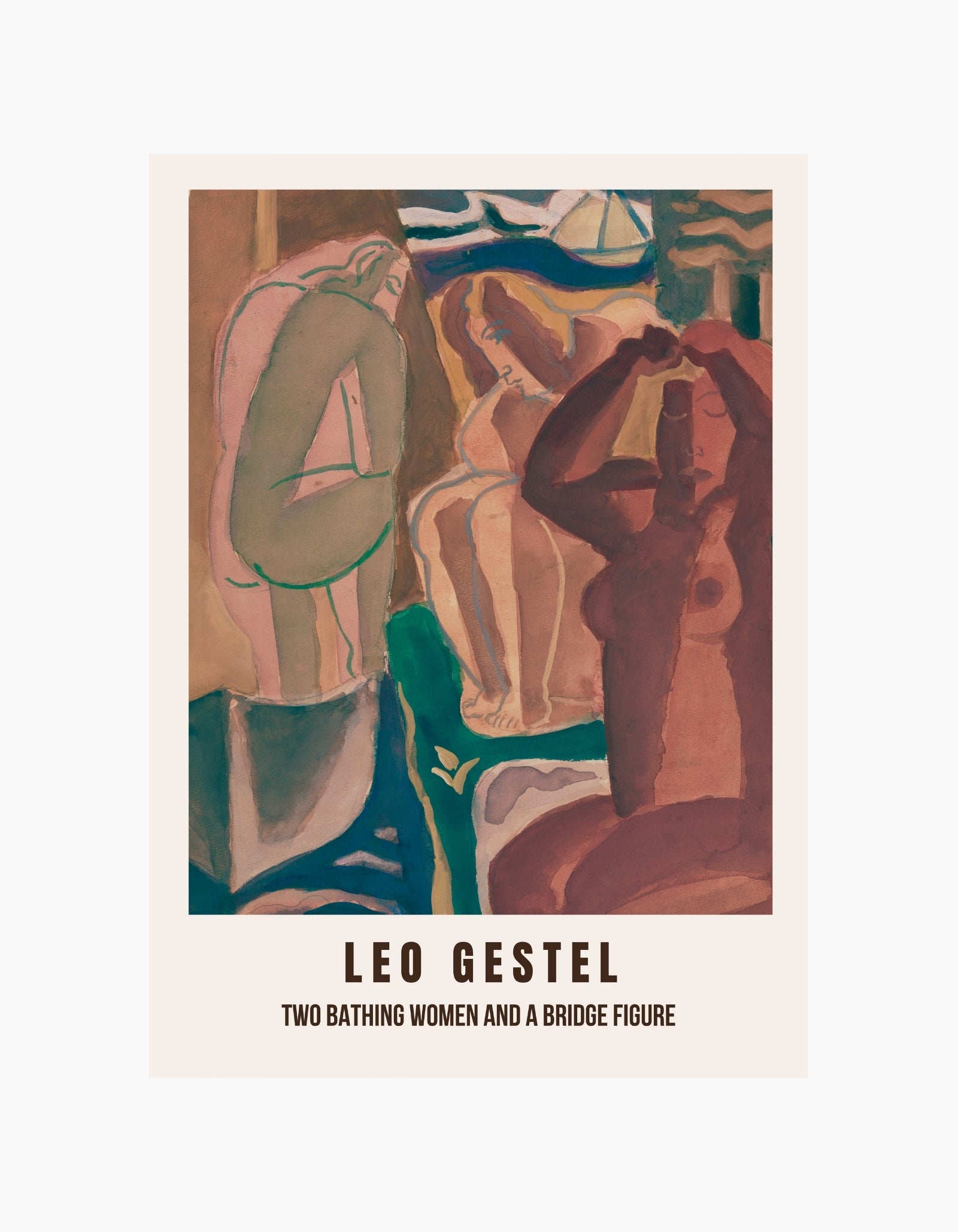 Leo Gestel Plakat med badende kvinder