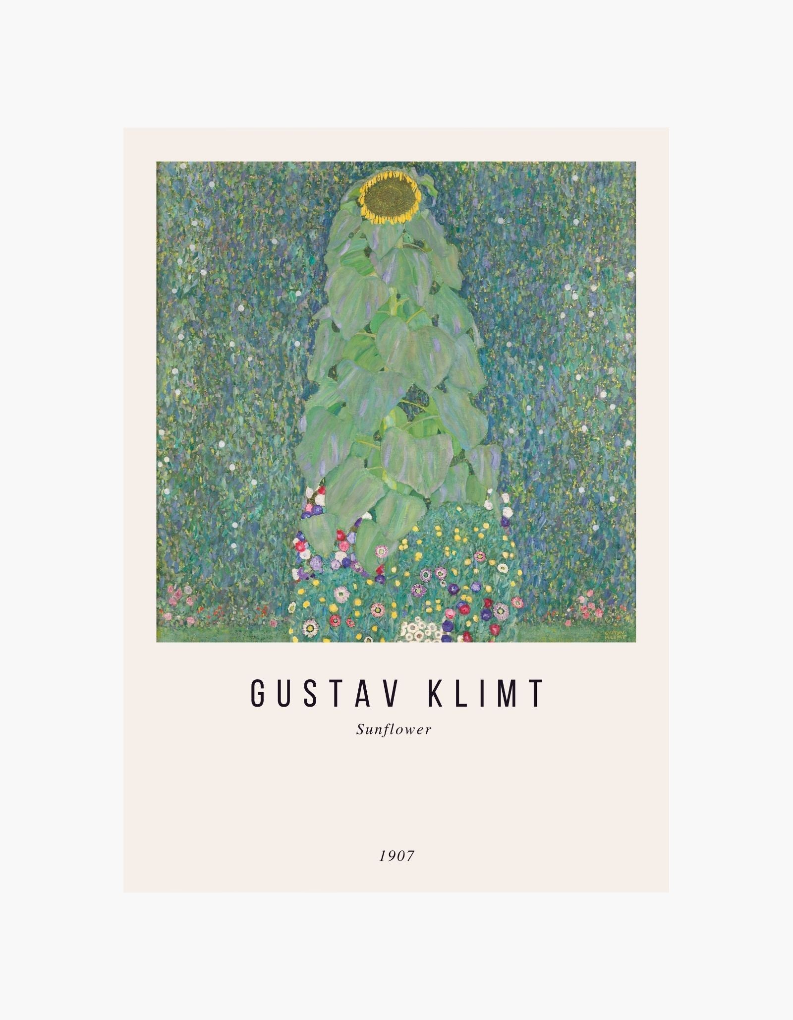 Gustav Klimt solsikke-plakat