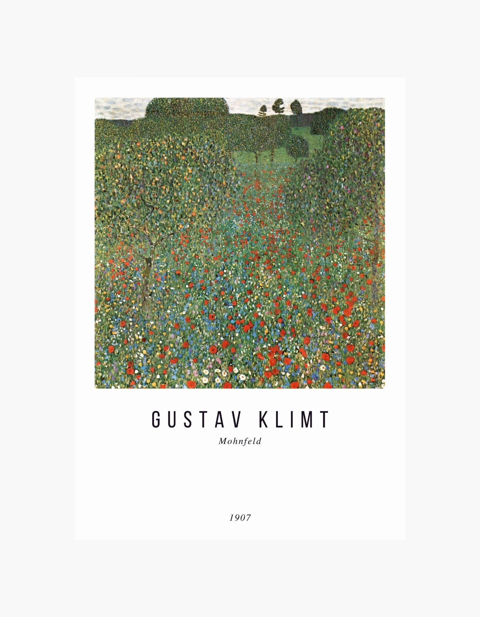 Gustav Klimt Poppy Field Plakat