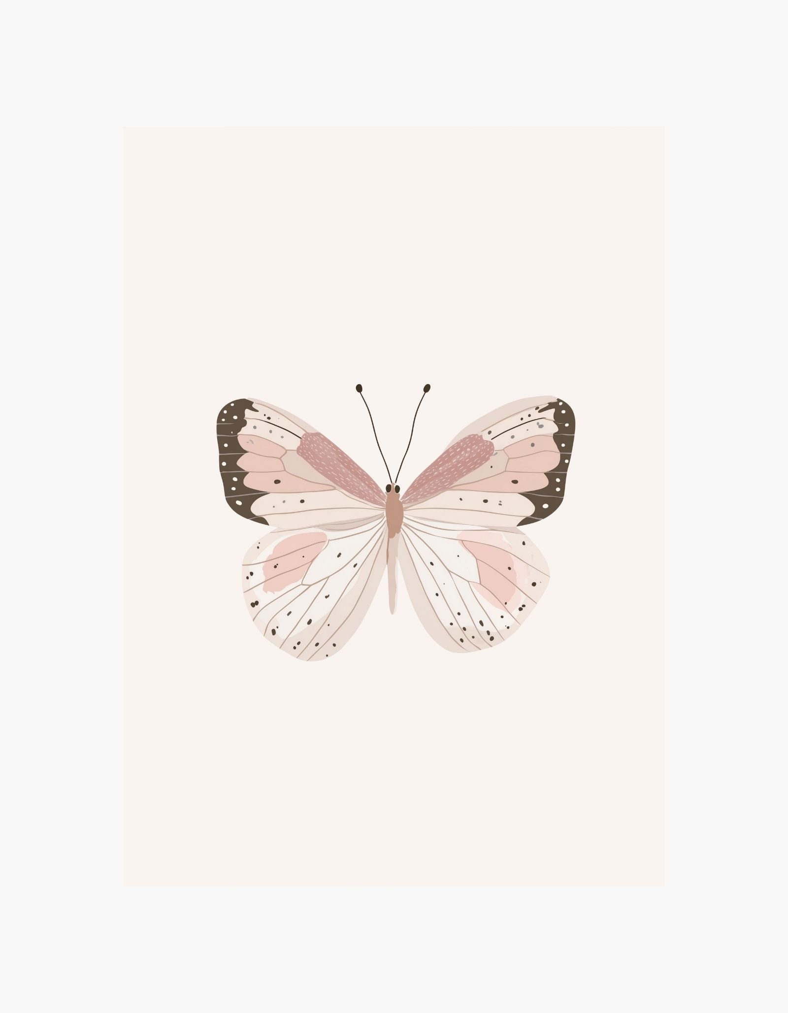 Blush sommerfugl-plakat