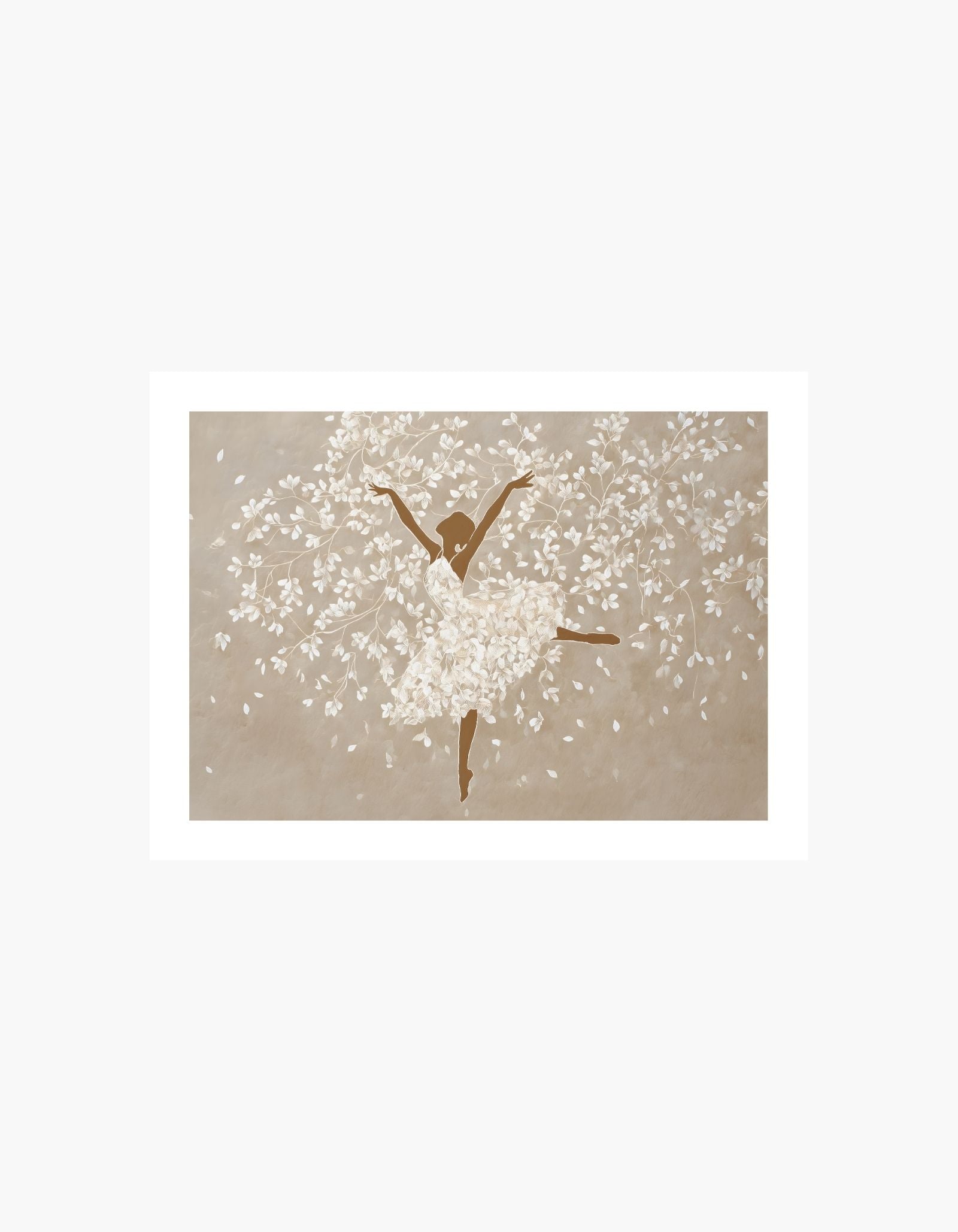 Plakat med blomsterdanserinde