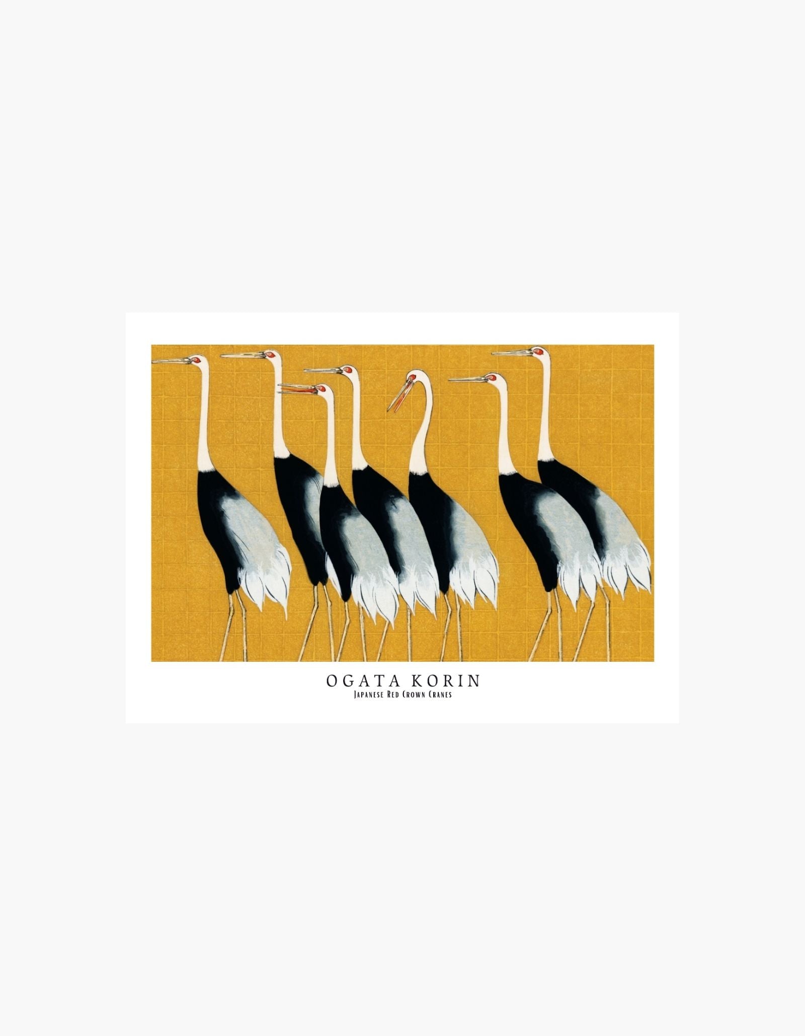 Ogata Korin Japanese Red Crown Cranes Poster